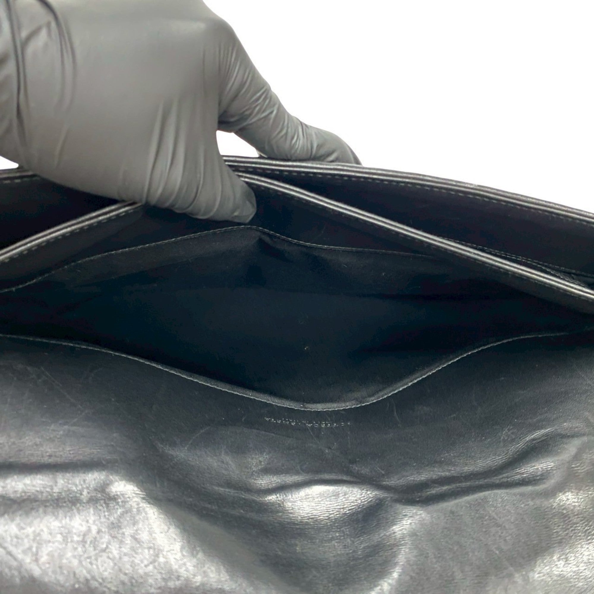 Bottega Veneta Black Leather Briefcase (Pre-Owned)