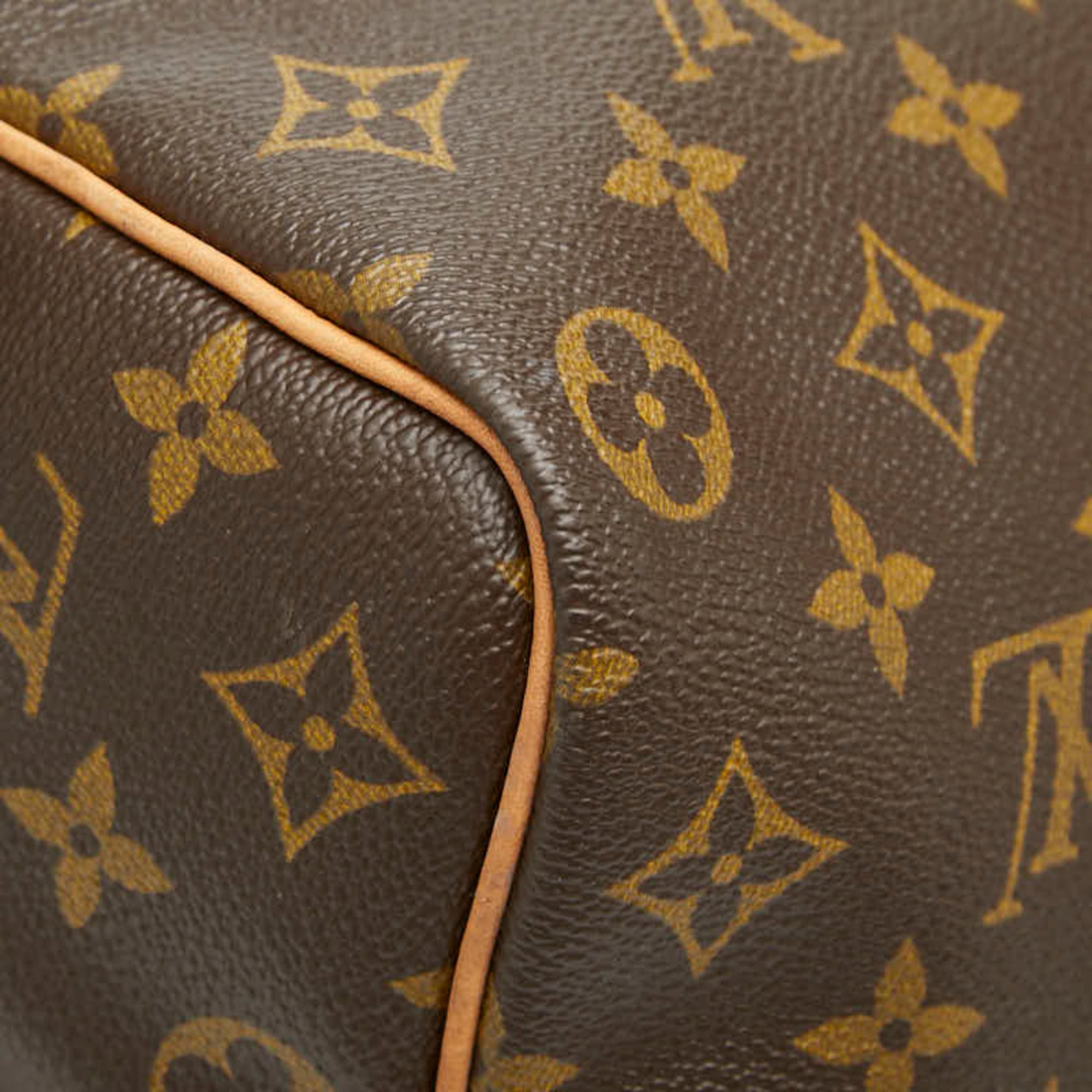 Louis Vuitton Brown Pvc Leather Boston Bag (Pre-Owned)
