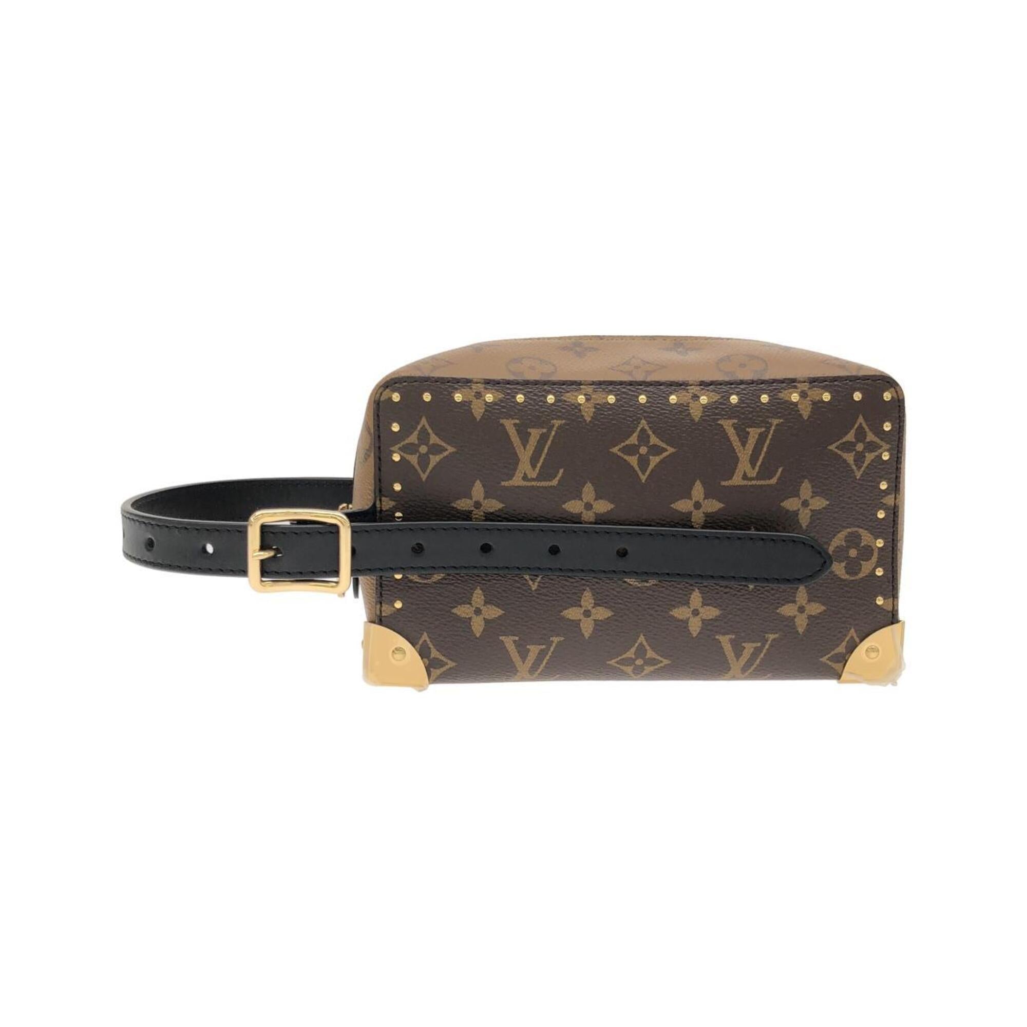 Louis Vuitton Marron Coated Canvas Handbag Pouch (Pre-Owned)