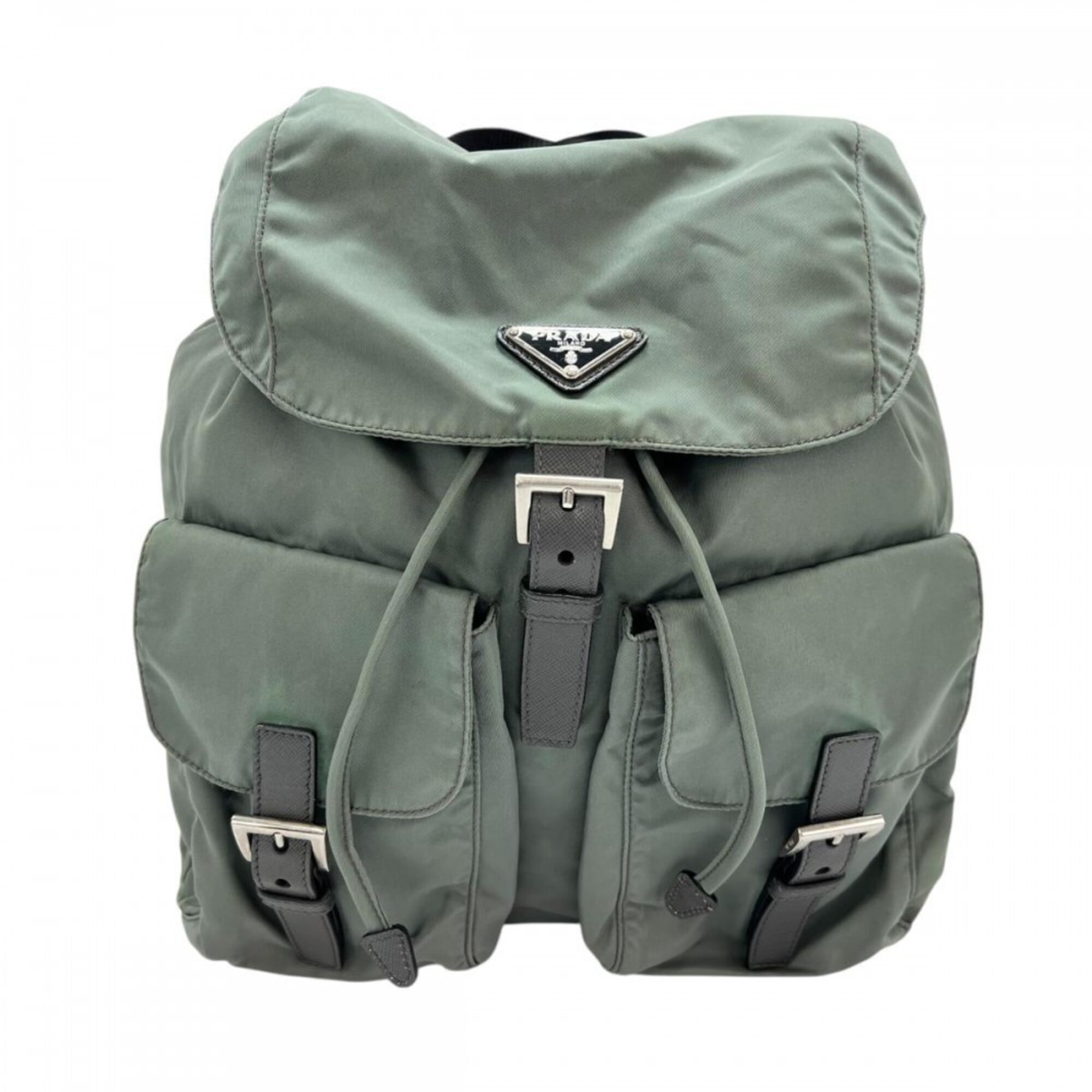 Prada Olive Nylon Backpack (Pre-Owned)