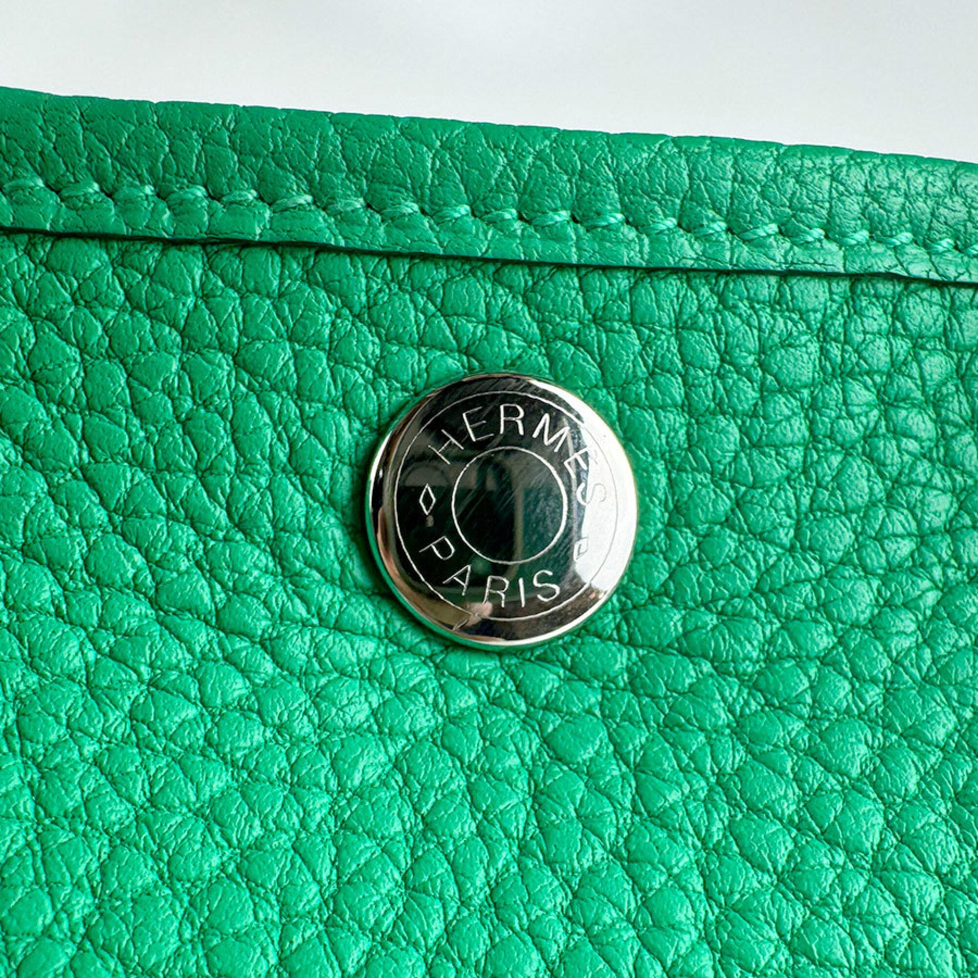 Hermes Mint Green Negonda Leather Handbag (Pre-Owned)