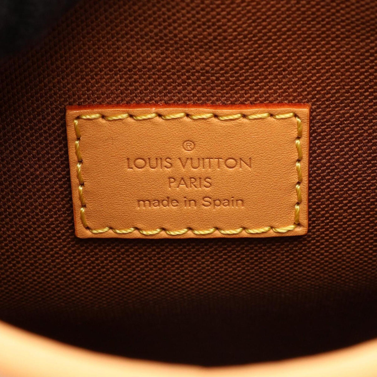 Louis Vuitton Brown Coated Canvas Leather Handbag Shoulder Bag (Pre-Owned)