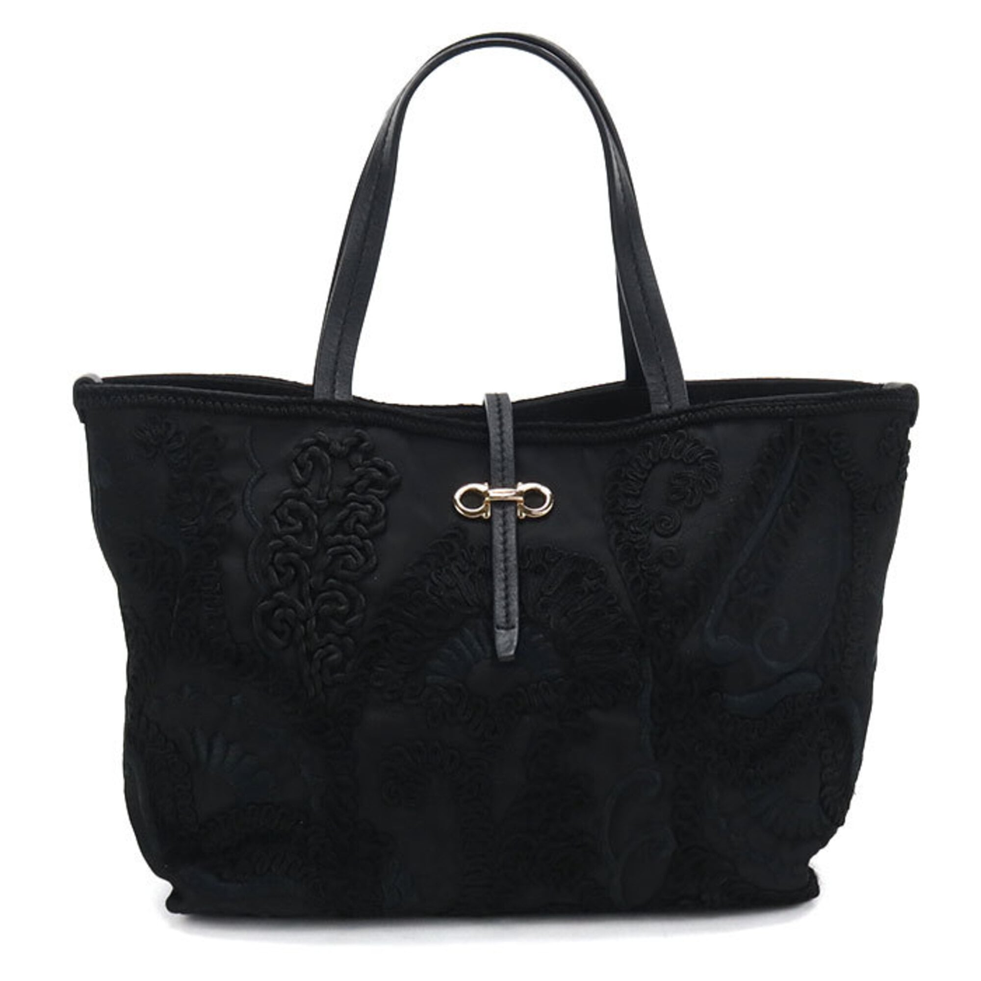 Salvatore Ferragamo Black Nylon Tote Bag (Pre-Owned)