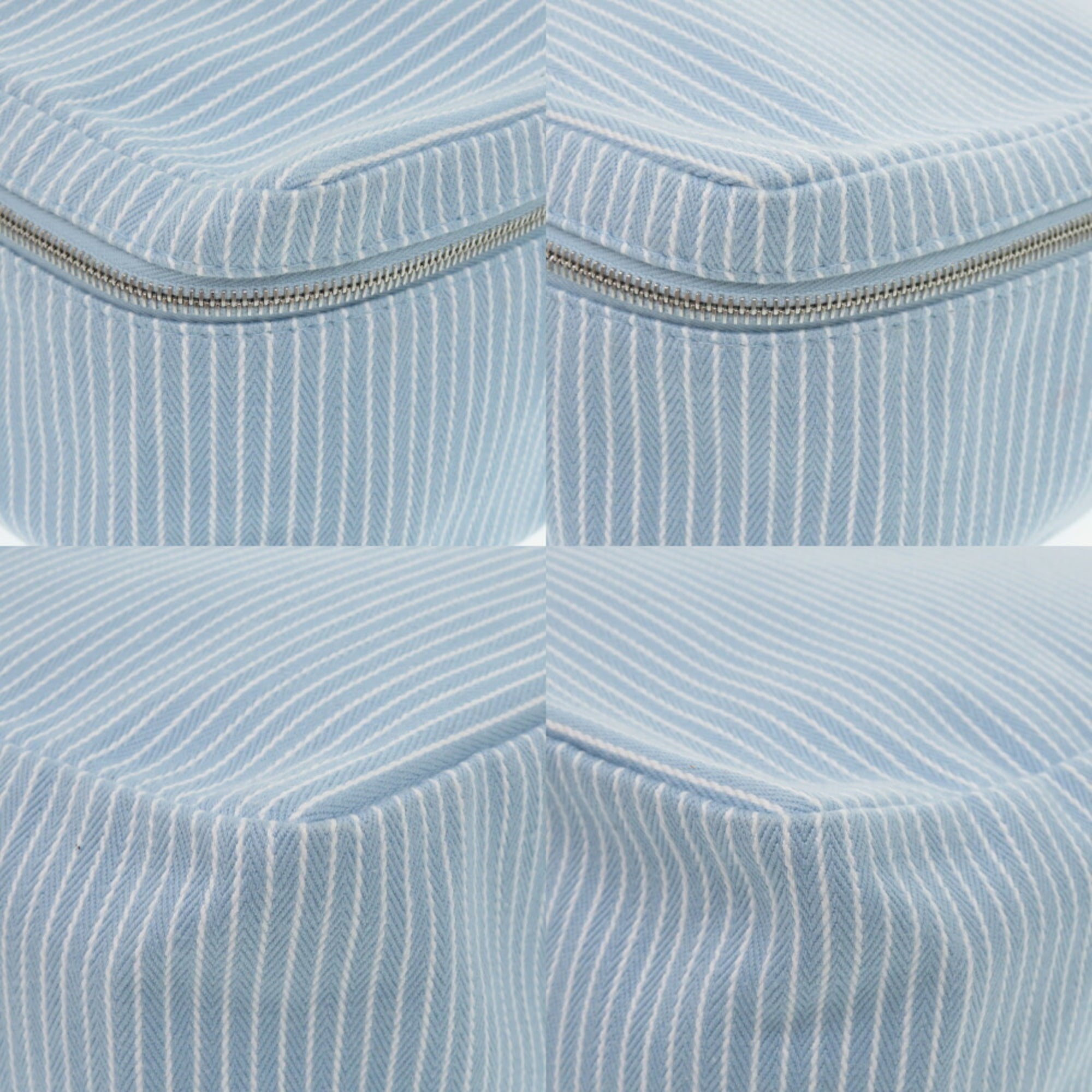 Hermes Blue White Cotton Pouch (Pre-Owned)