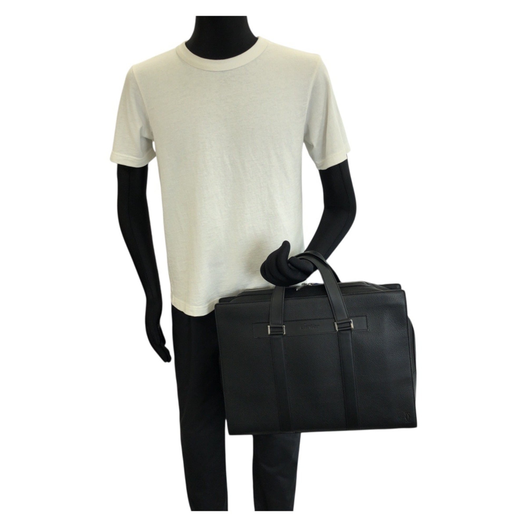 Cartier Black Leather Briefcase (Pre-Owned)