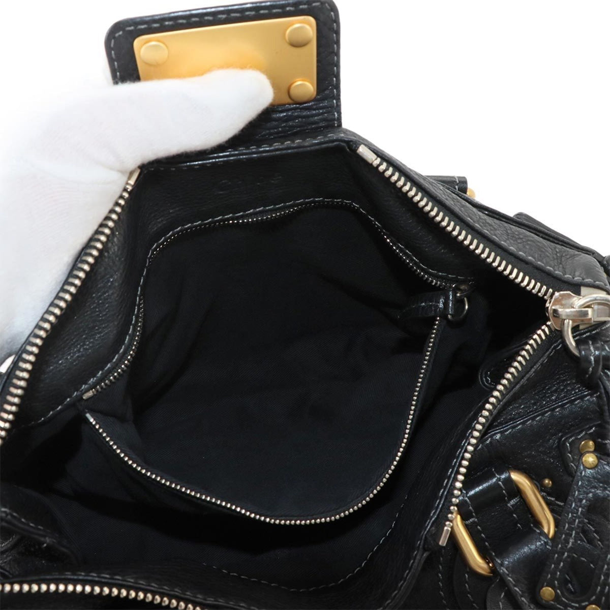 Chloé Black Leather Handbag (Pre-Owned)