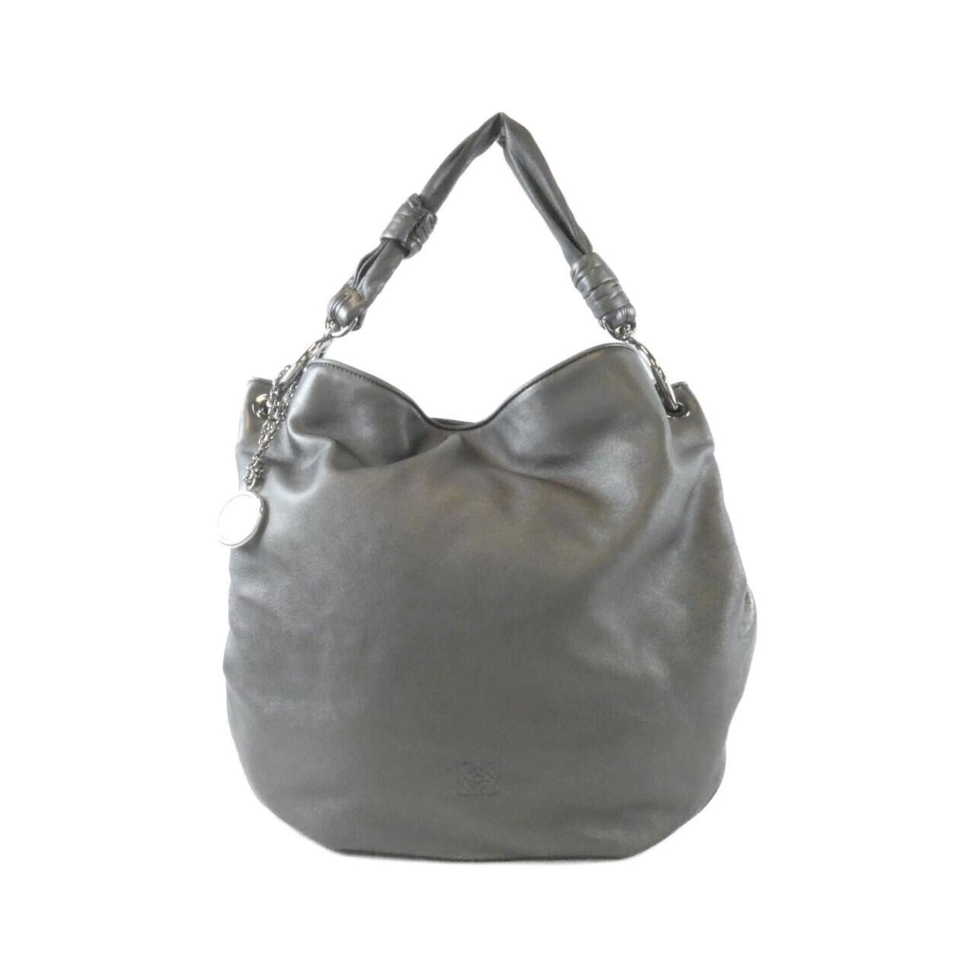 Loewe Silver Leather Shoulder Bag (Pre-Owned)