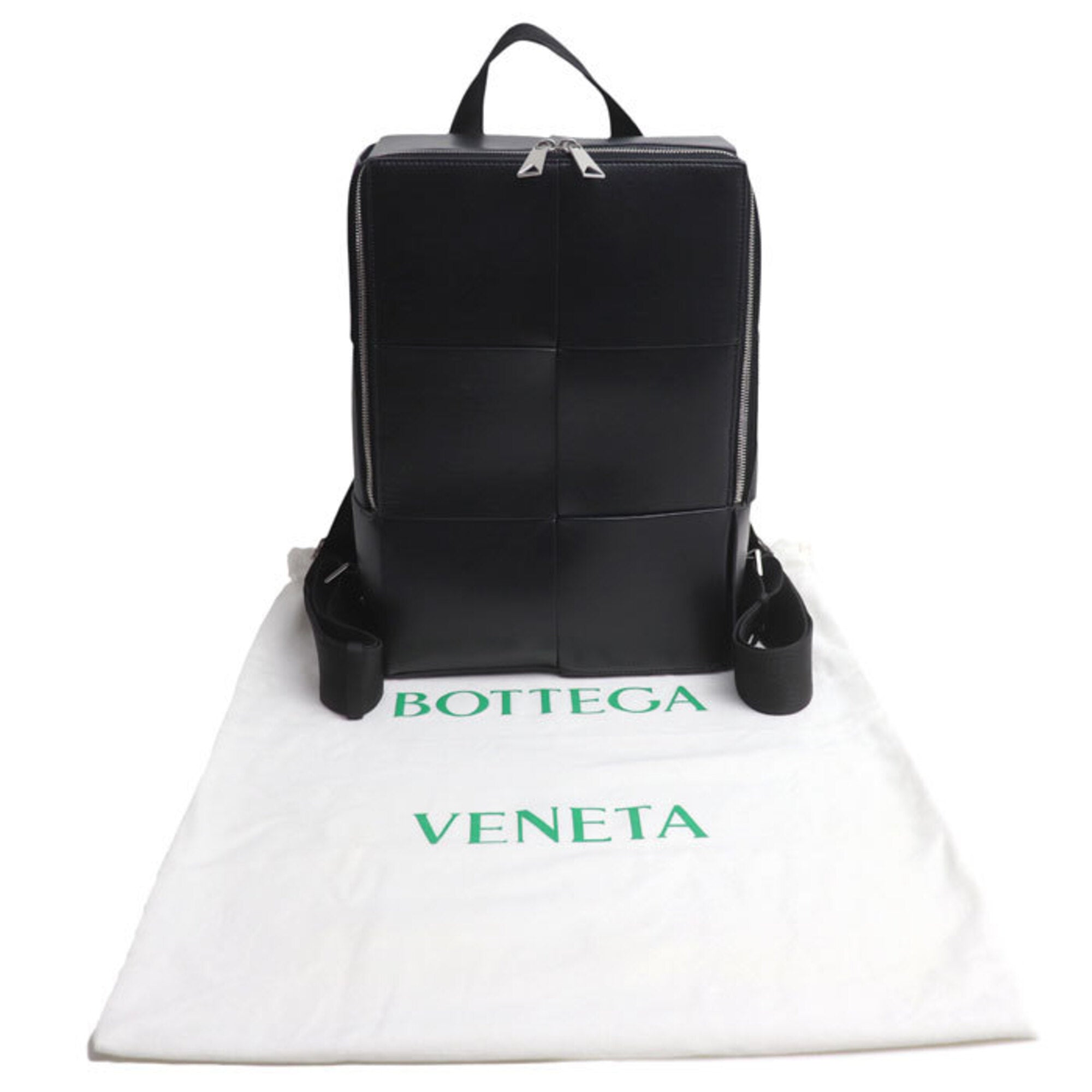 Bottega Veneta Black Leather Backpack (Pre-Owned)