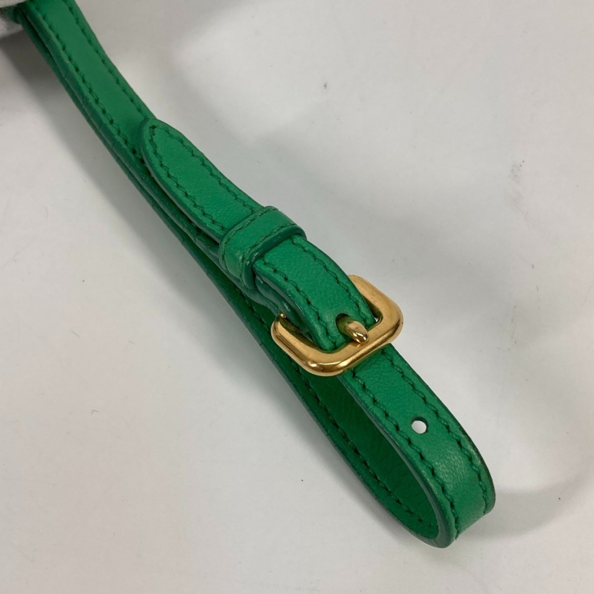 Prada Green Nylon Clutch Bag Pouch (Pre-Owned)
