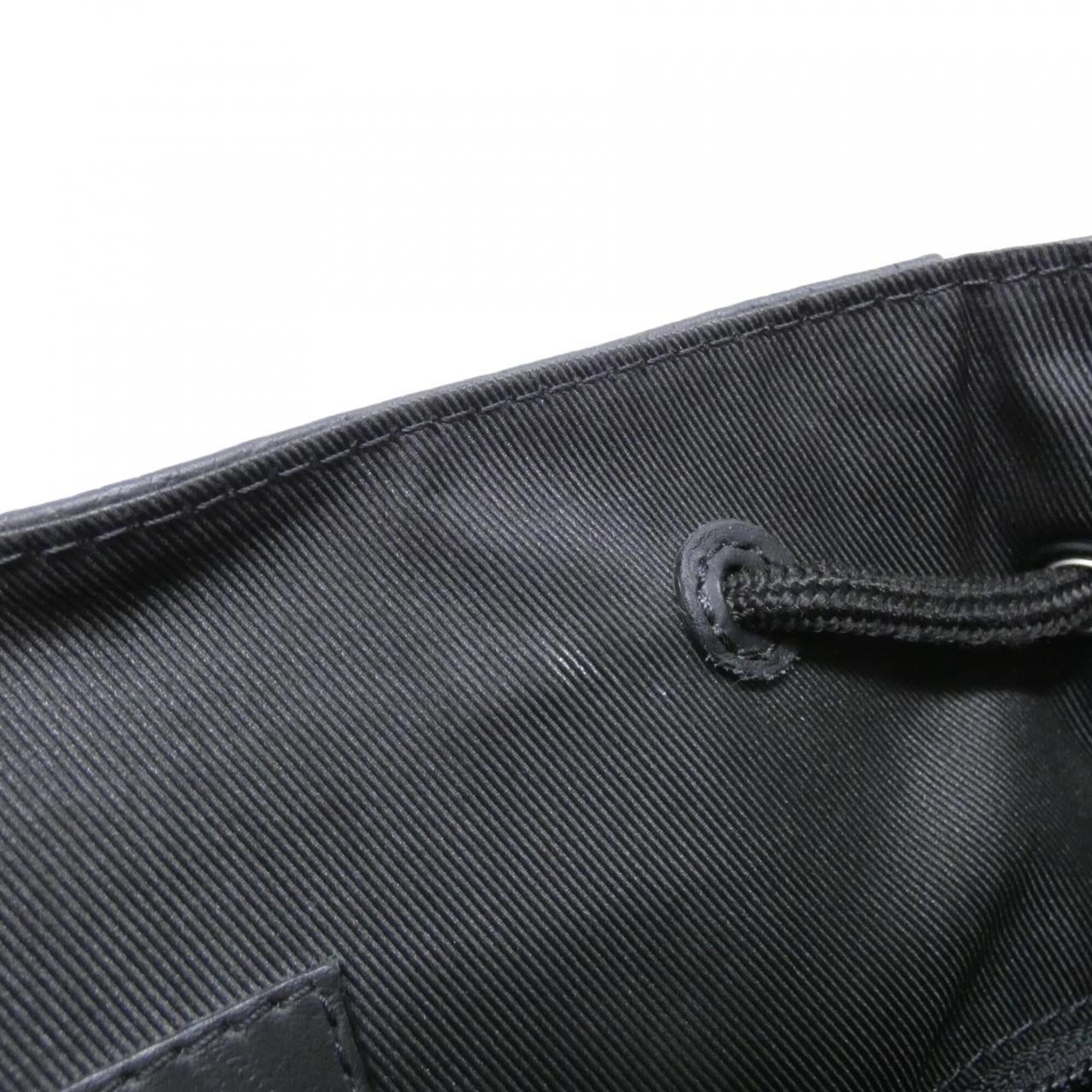 Louis Vuitton Black Leather Backpack (Pre-Owned)