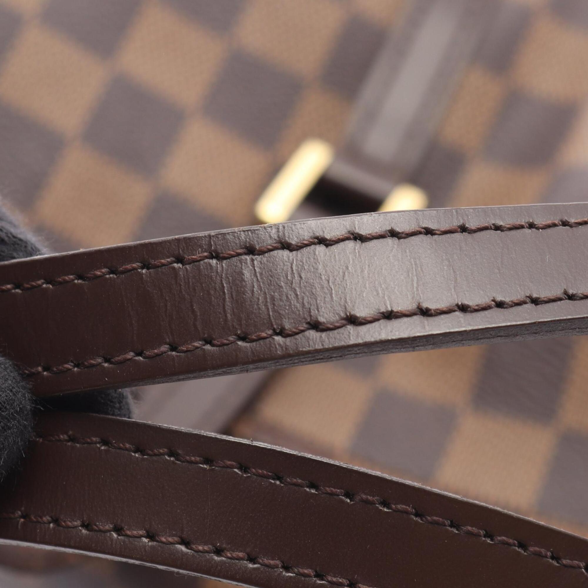 Louis Vuitton Damier Brown Ebene Coated Canvas Leather Handbag (Pre-Owned)