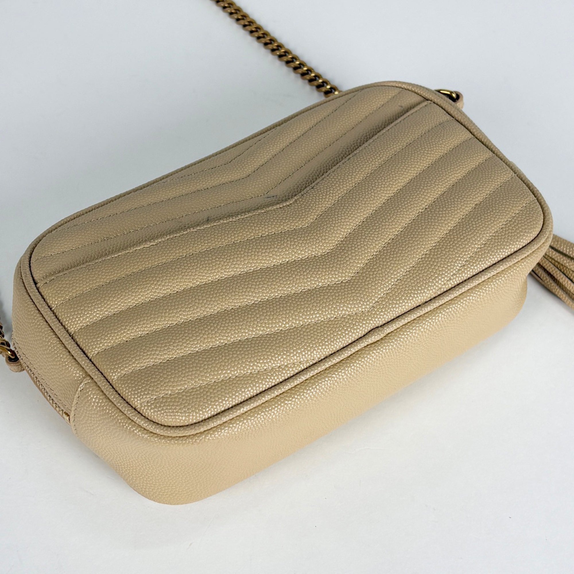 Saint Laurent Beige Leather Shoulder Bag (Pre-Owned)