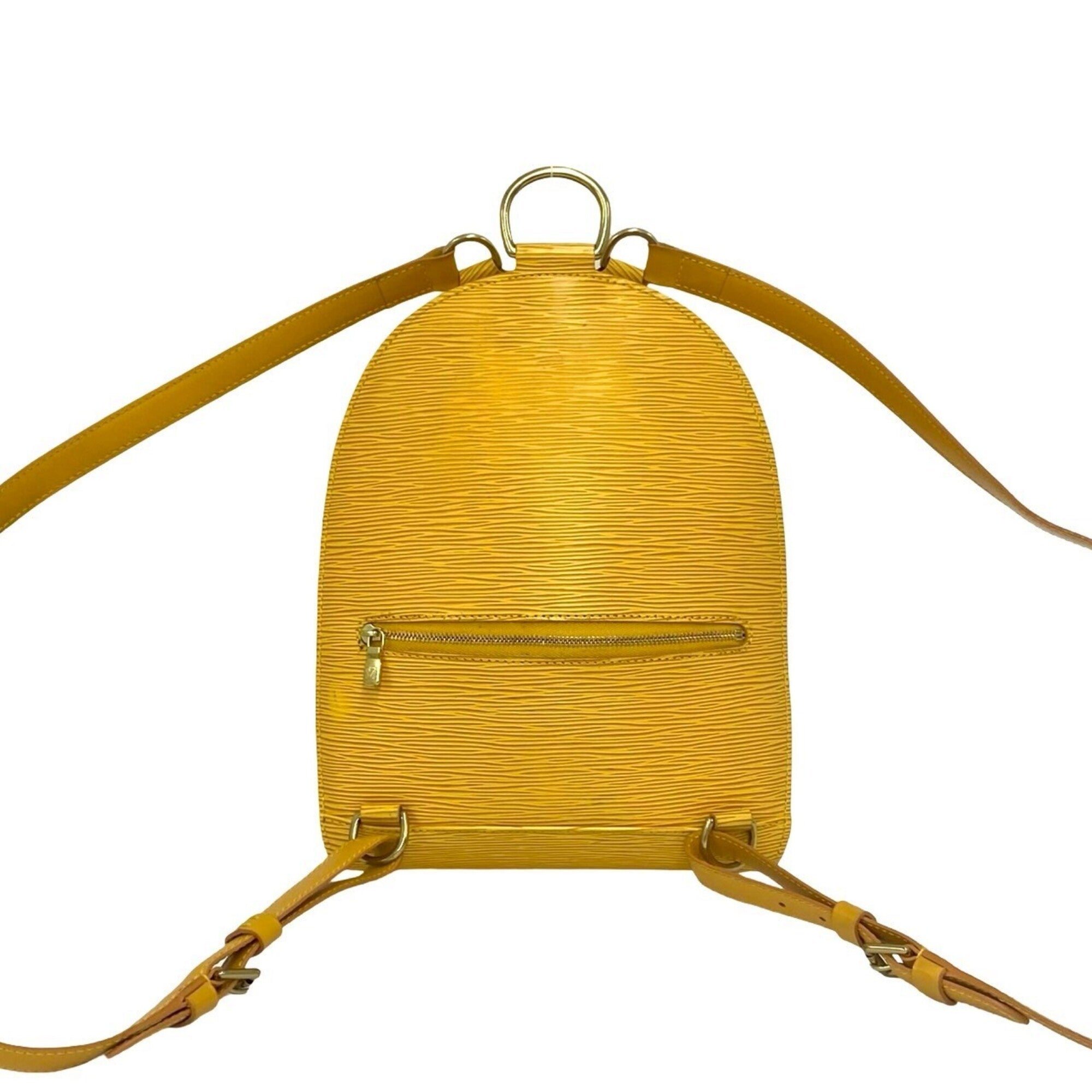 Louis Vuitton Yellow Leather Backpack (Pre-Owned)