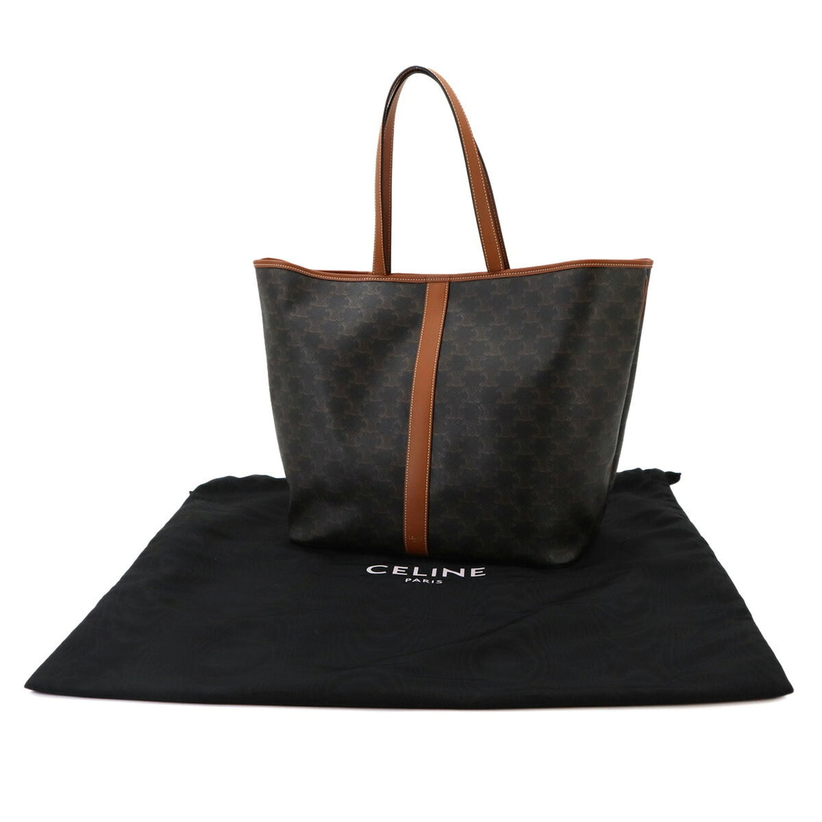 Celine Black Brown Pvc Leather Handbag Tote Bag (Pre-Owned)