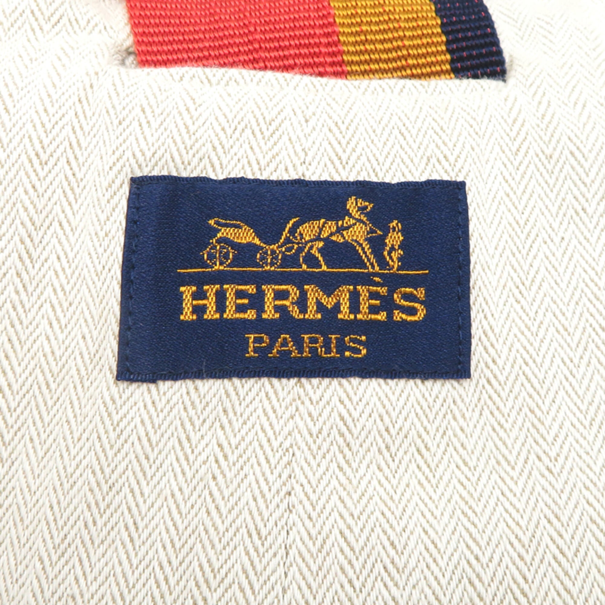 Hermes Beige Cotton Shoulder Bag (Pre-Owned)