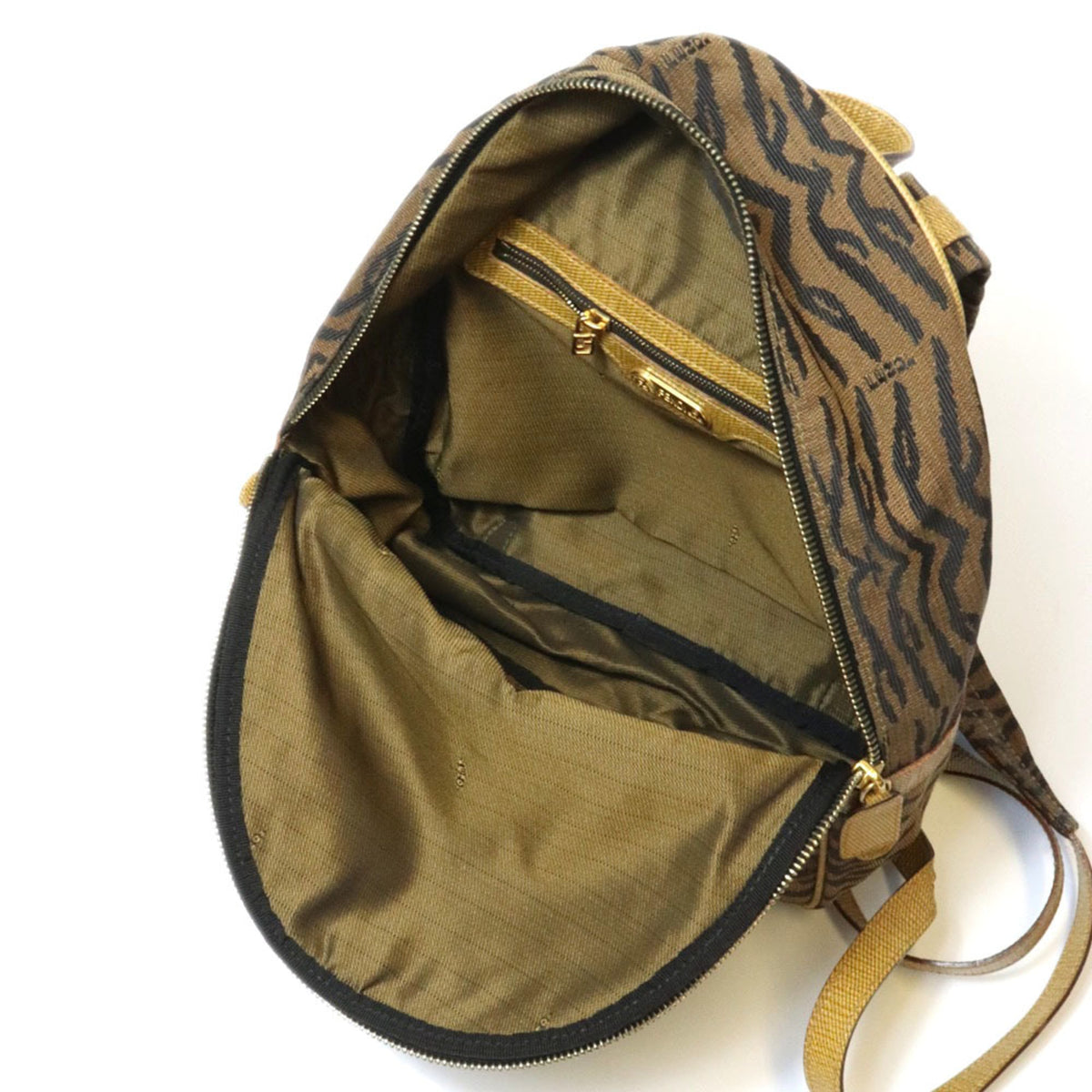 Fendi Brown Canvas Backpack (Pre-Owned)
