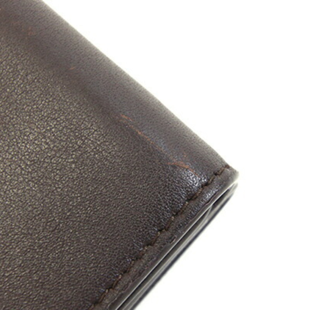 Saint Laurent Black Dark Brown Leather Wallet (Tri-Fold) (Pre-Owned)