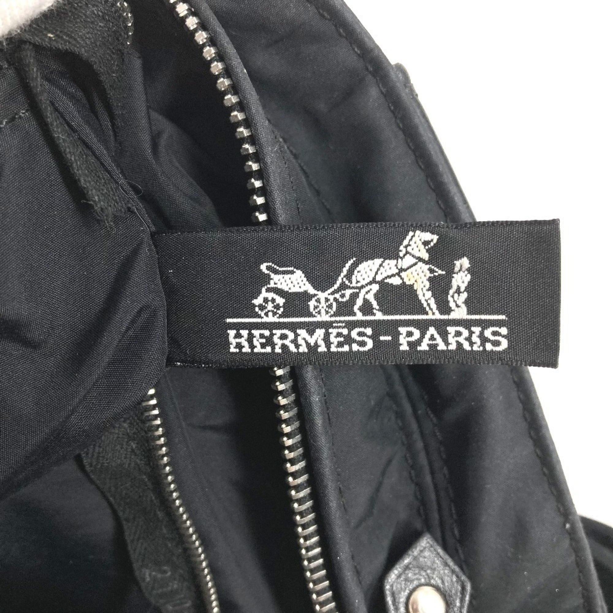 Hermes Black Nylon Pochette Shoulder Bag (Pre-Owned)
