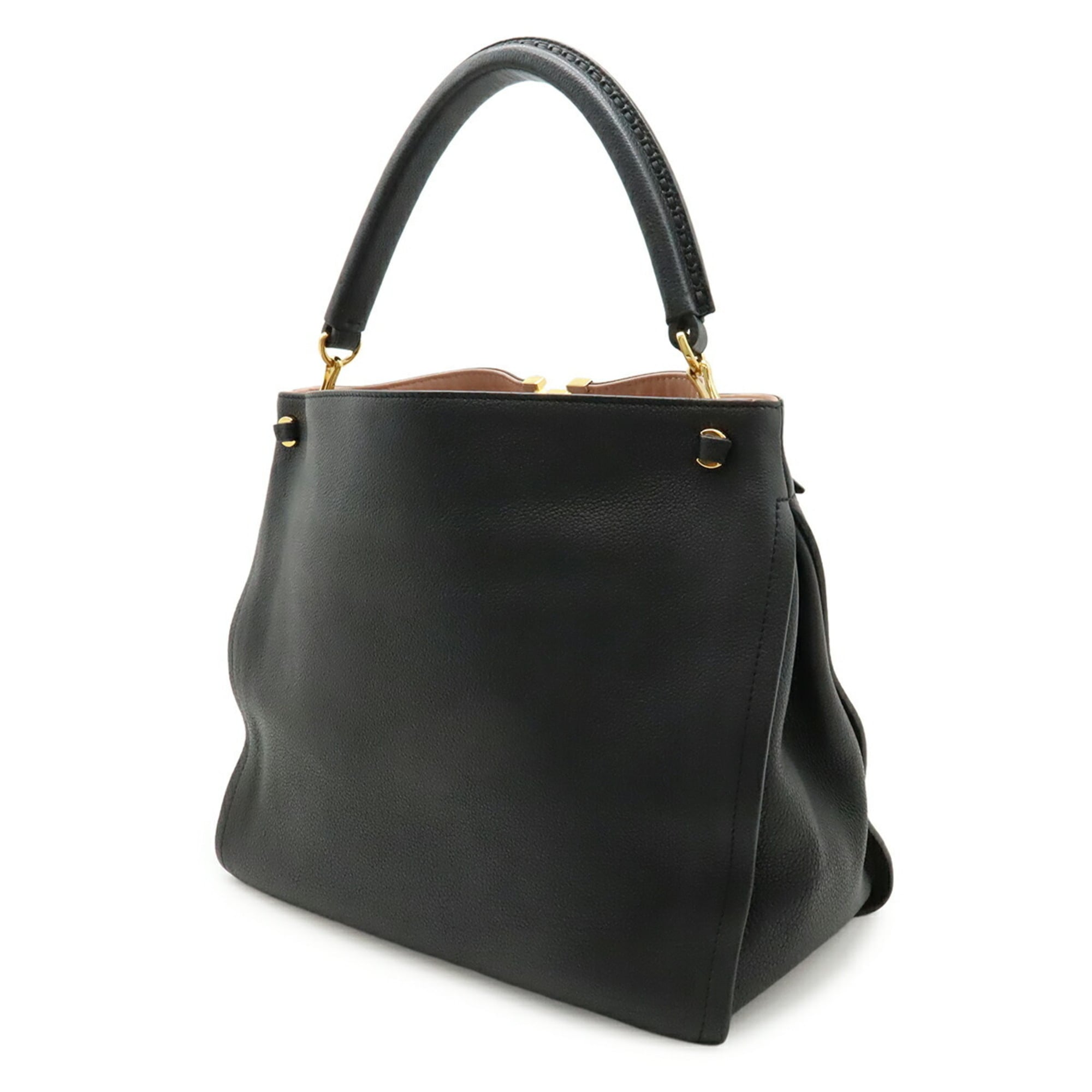 Louis Vuitton Black Noir Leather Shoulder Bag (Pre-Owned)