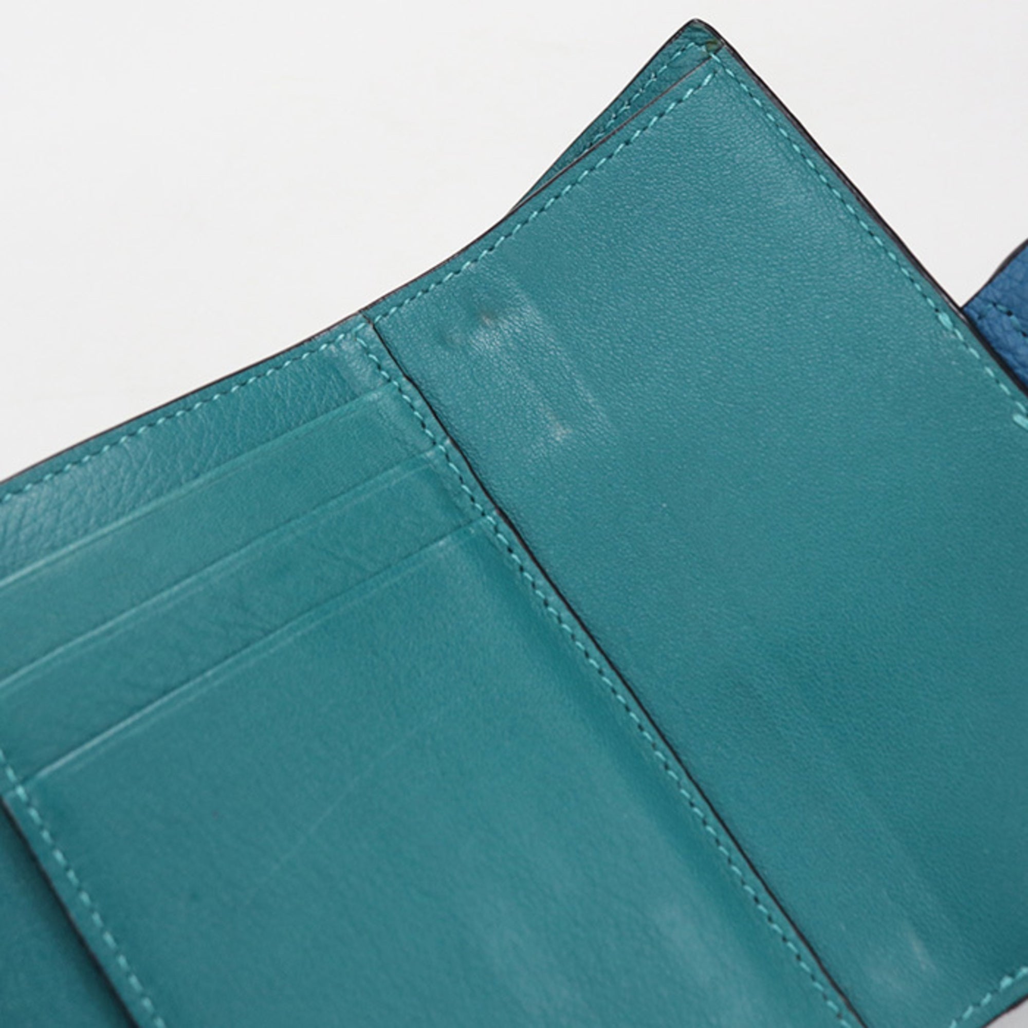 Loewe Blue Leather Wallet (Tri-Fold) (Pre-Owned)
