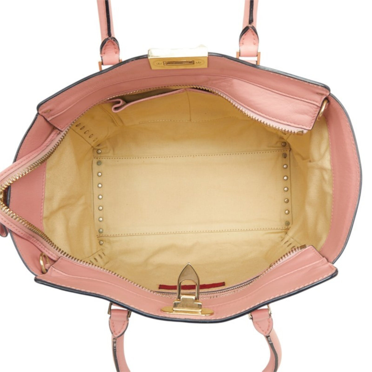 Valentino Pink Leather Handbag Shoulder Bag (Pre-Owned)