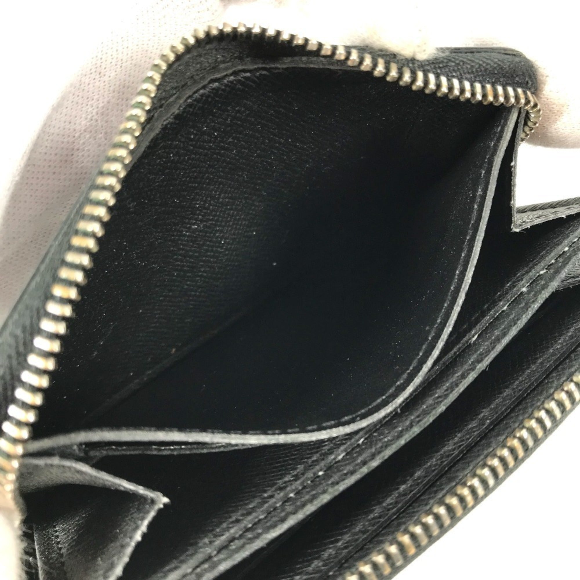 Louis Vuitton Taiga Ardoise Black Taiga Leather Coin Purse/Coin Case (Pre-Owned)