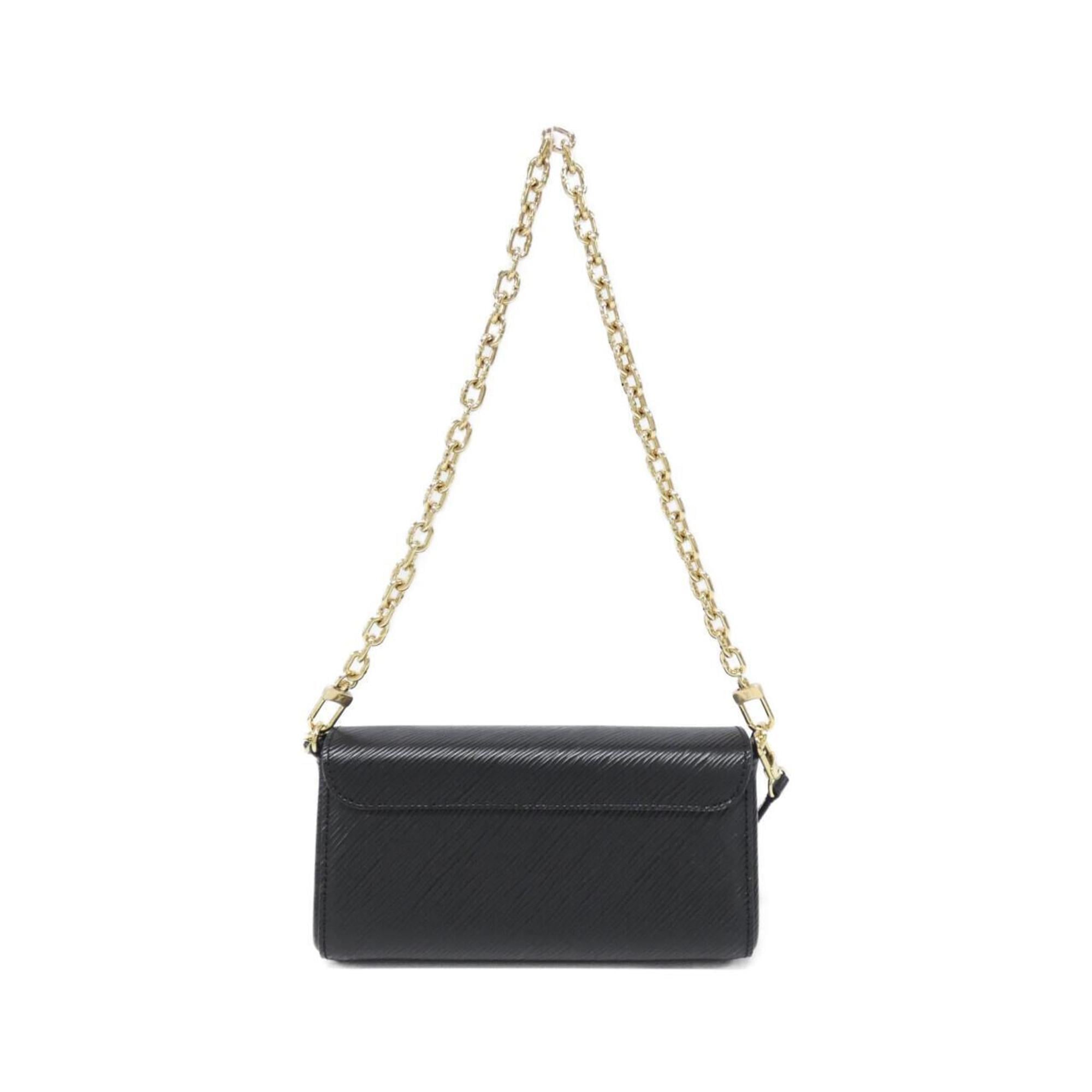 Louis Vuitton Black Leather Handbag Pochette (Pre-Owned)