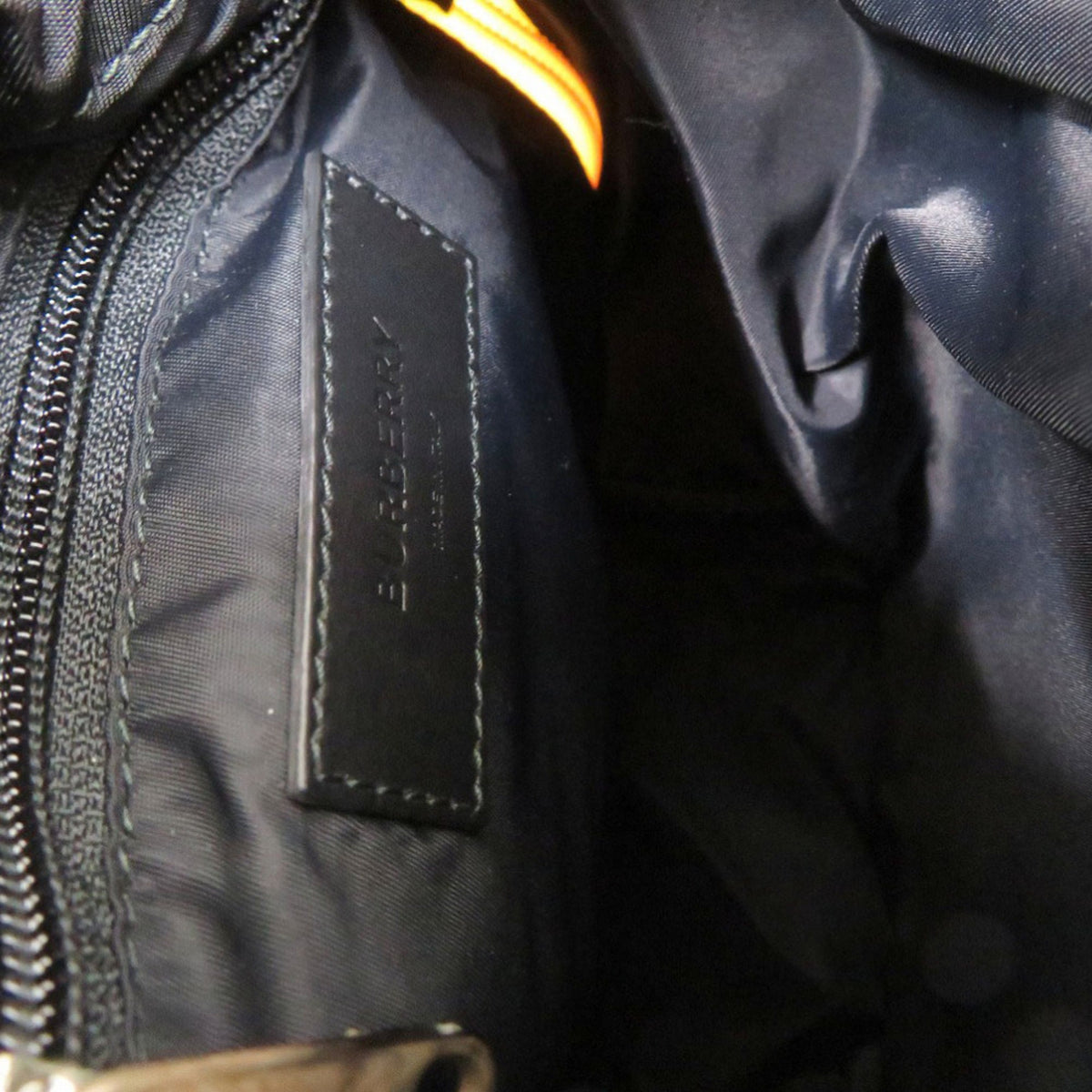 Burberry Black Khaki Yellow Nylon Acrylic Backpack (Pre-Owned)