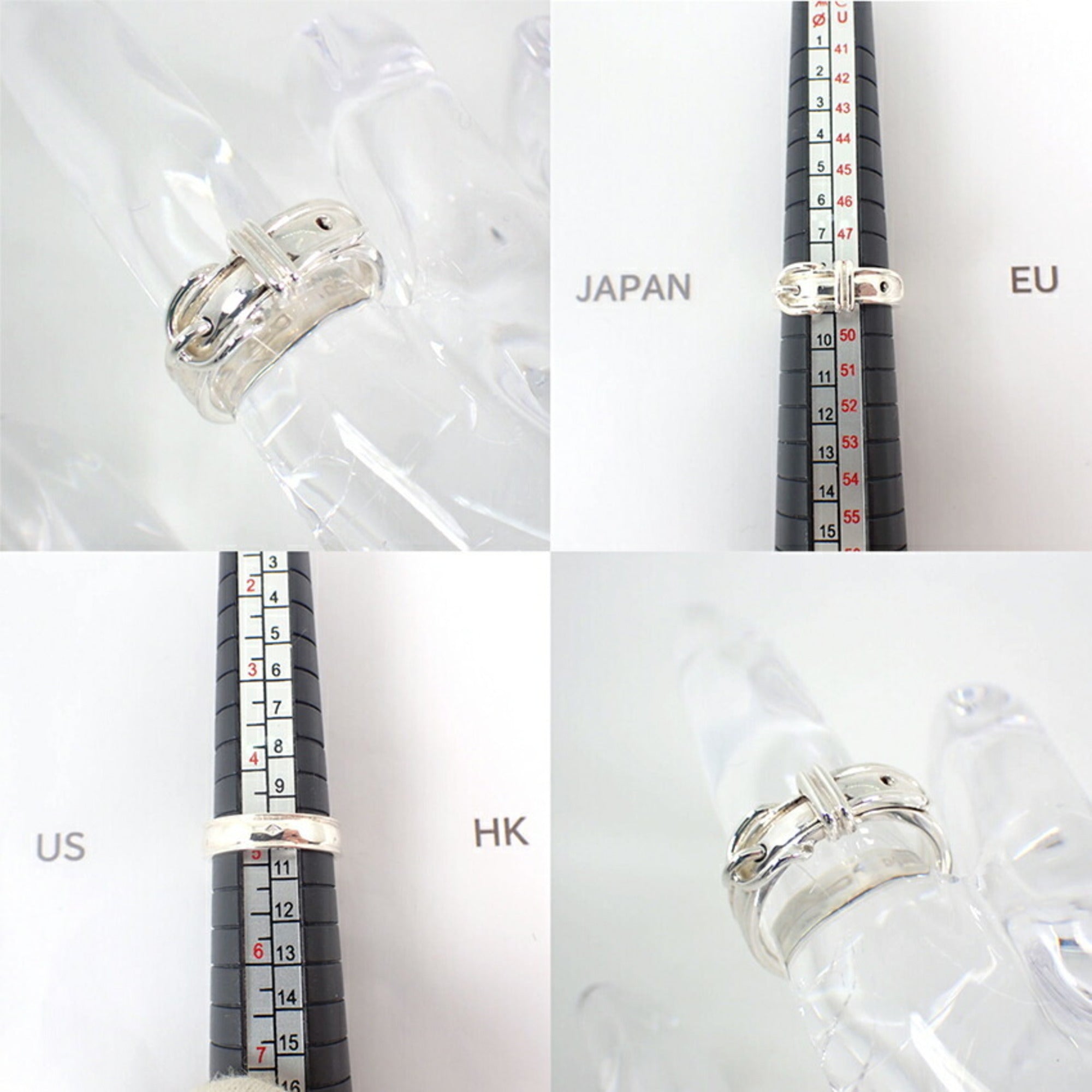 Hermes Sterling Silver 925 Band Ring (Pre-Owned)
