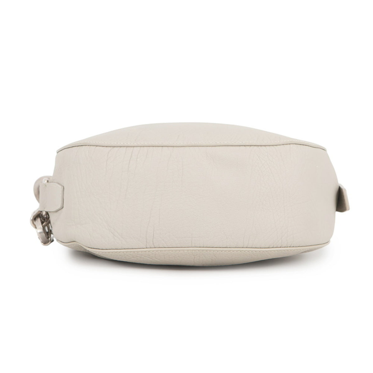 Burberry Light Gray Leather Handbag Shoulder Bag (Pre-Owned)