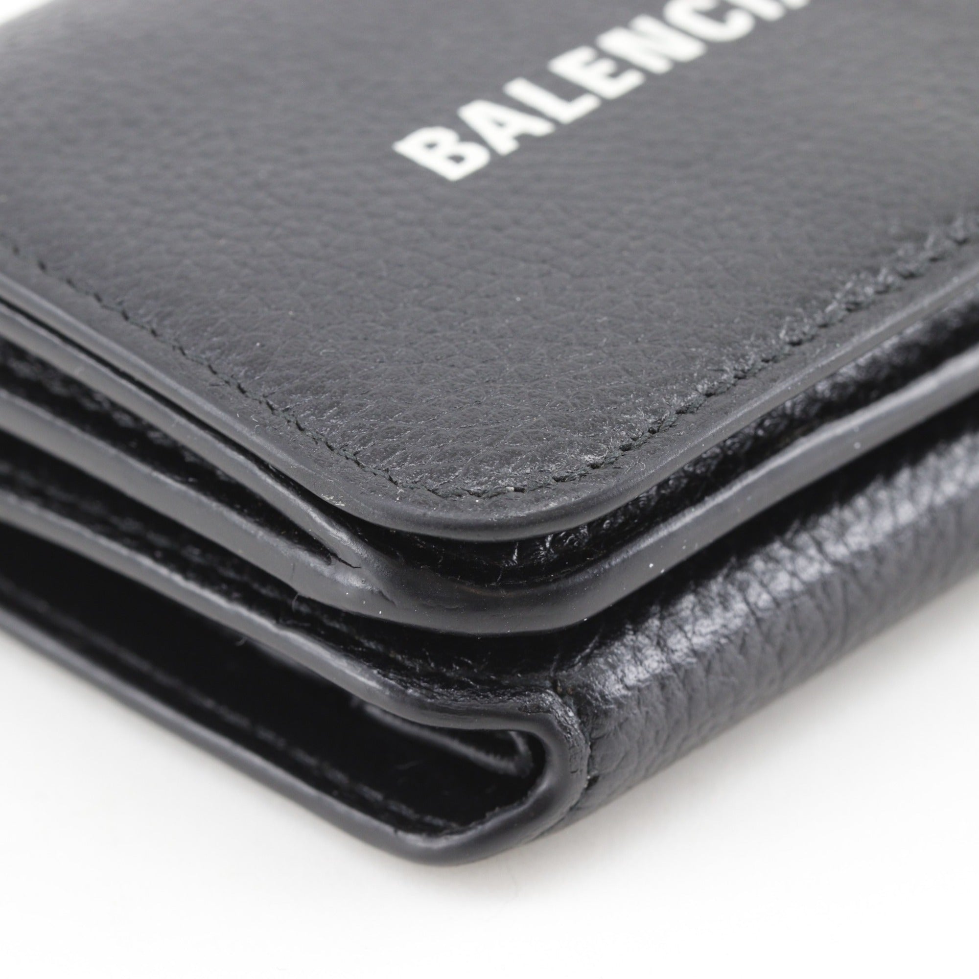 Balenciaga Black Leather Wallet (Tri-Fold) (Pre-Owned)