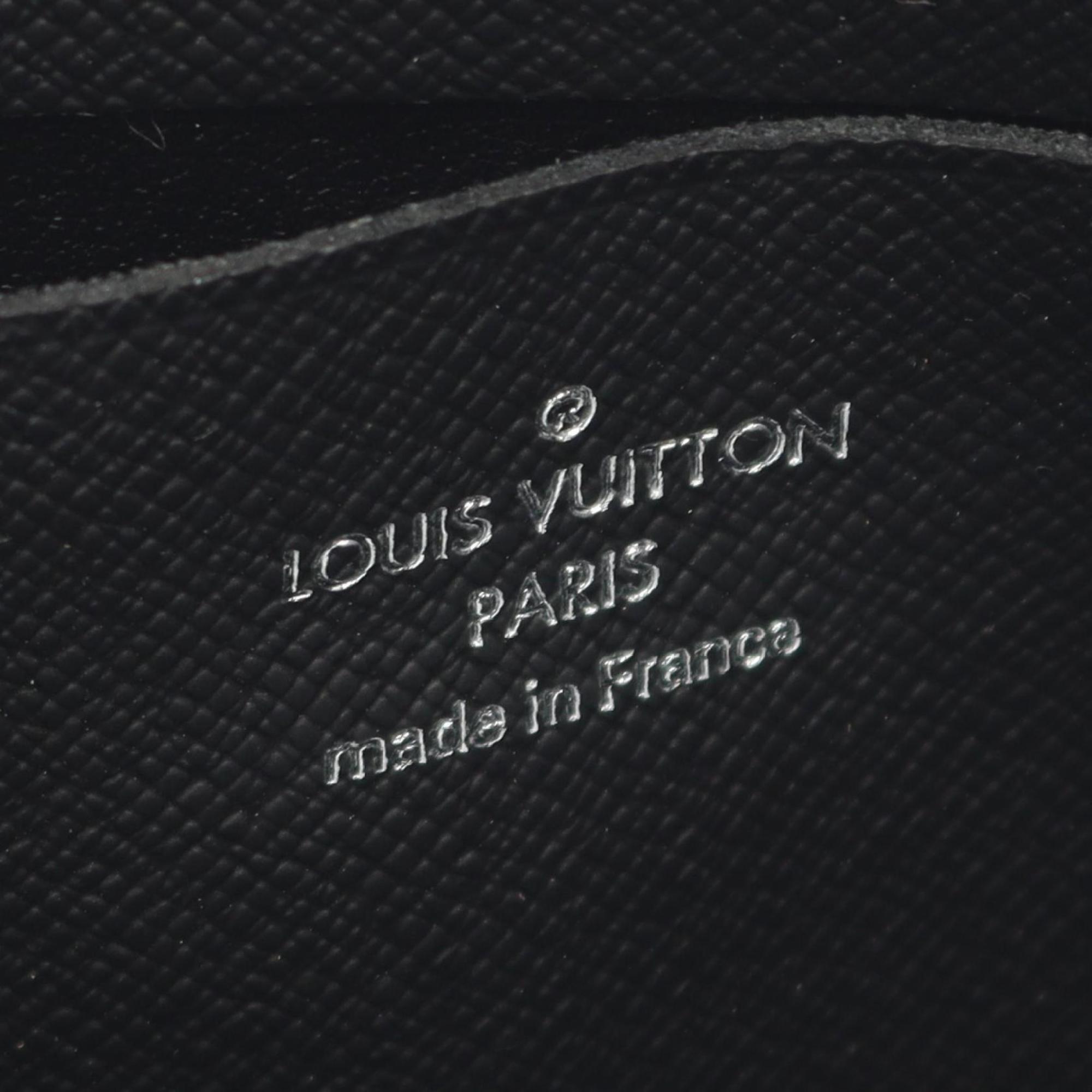 Louis Vuitton Black Brown Coated Canvas Leather Shoulder Bag (Pre-Owned)