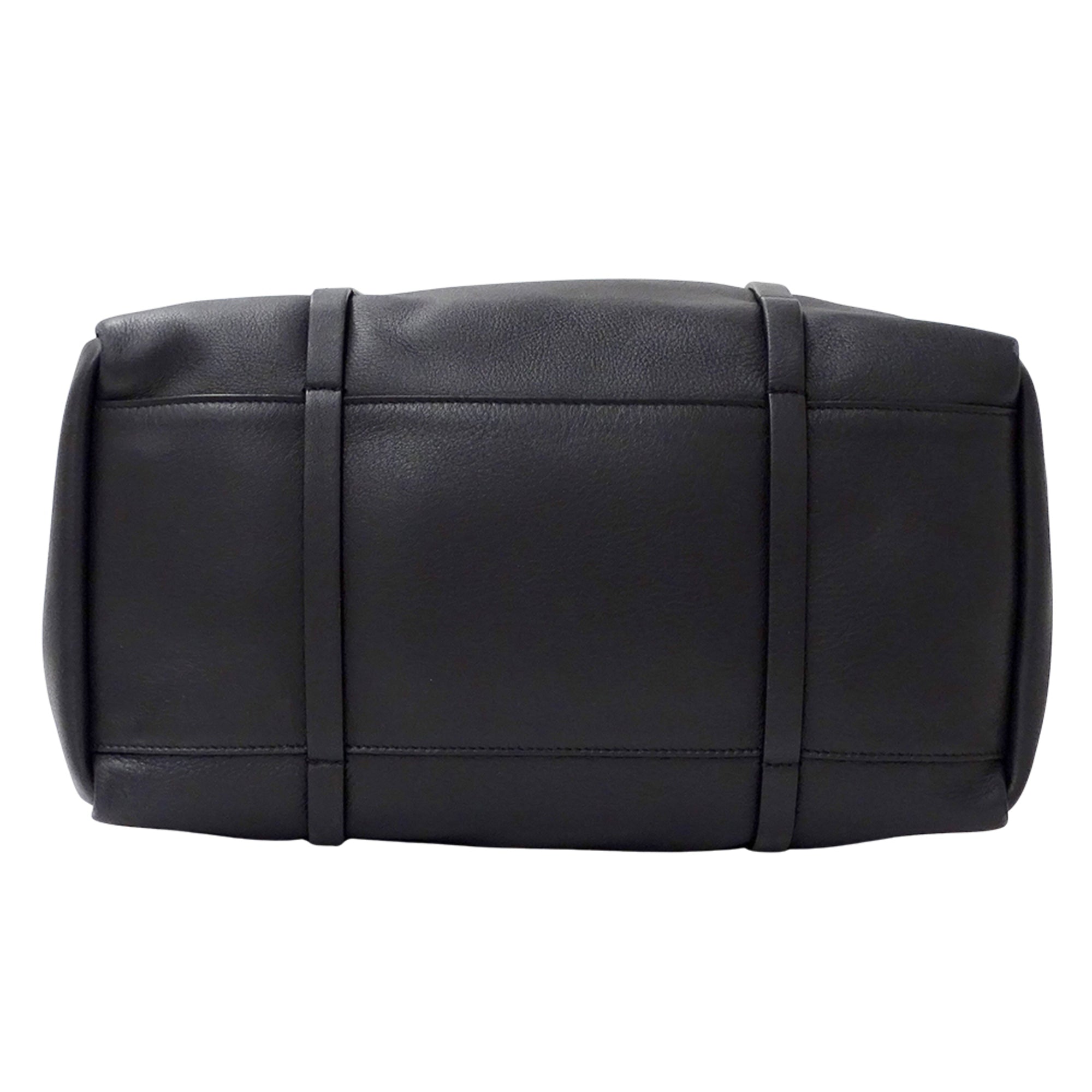 Balenciaga Black Leather Handbag Tote Bag (Pre-Owned)