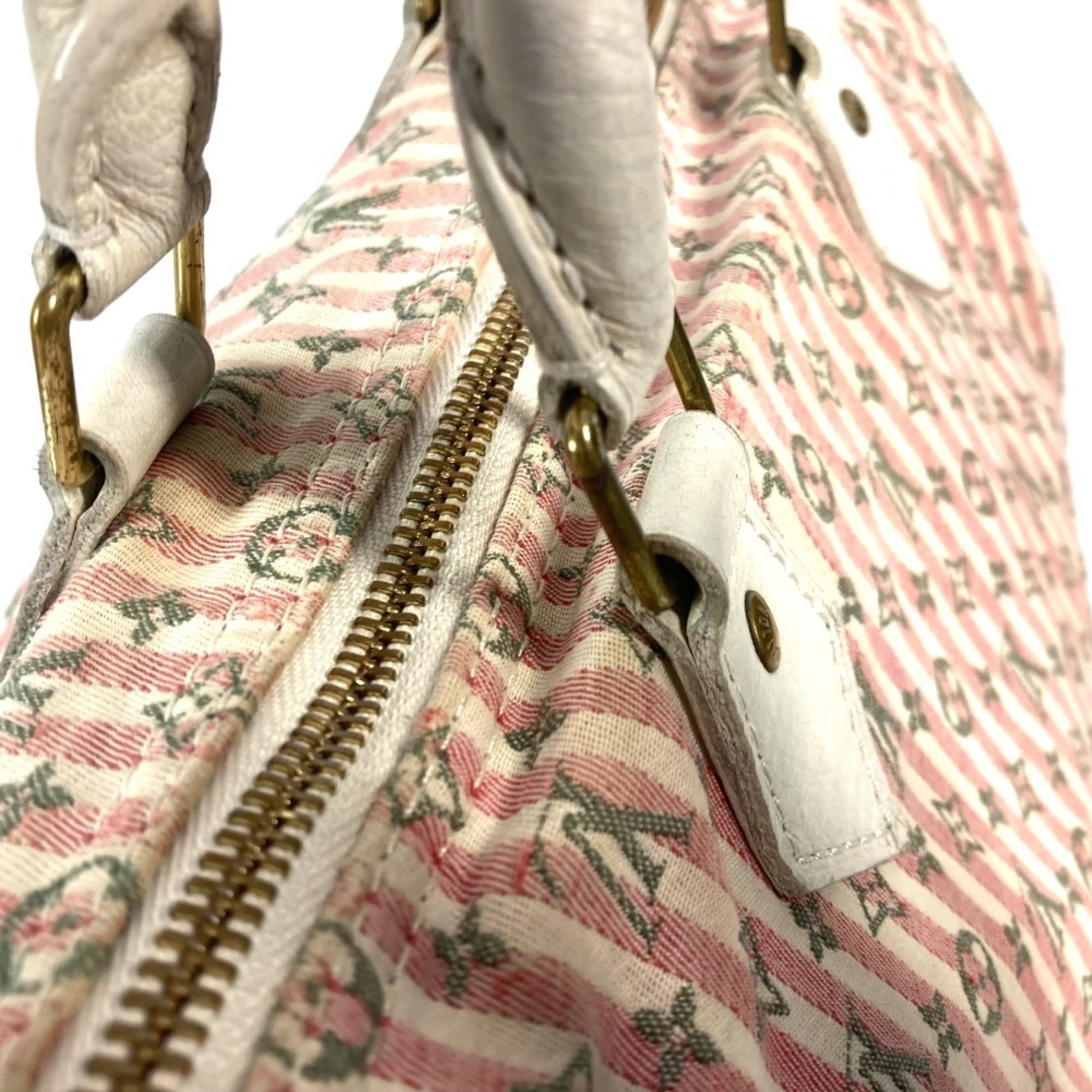 Louis Vuitton Monogram Mini Lin Pink Monogram Mini Lin Boston Bag Handbag (Pre-Owned)