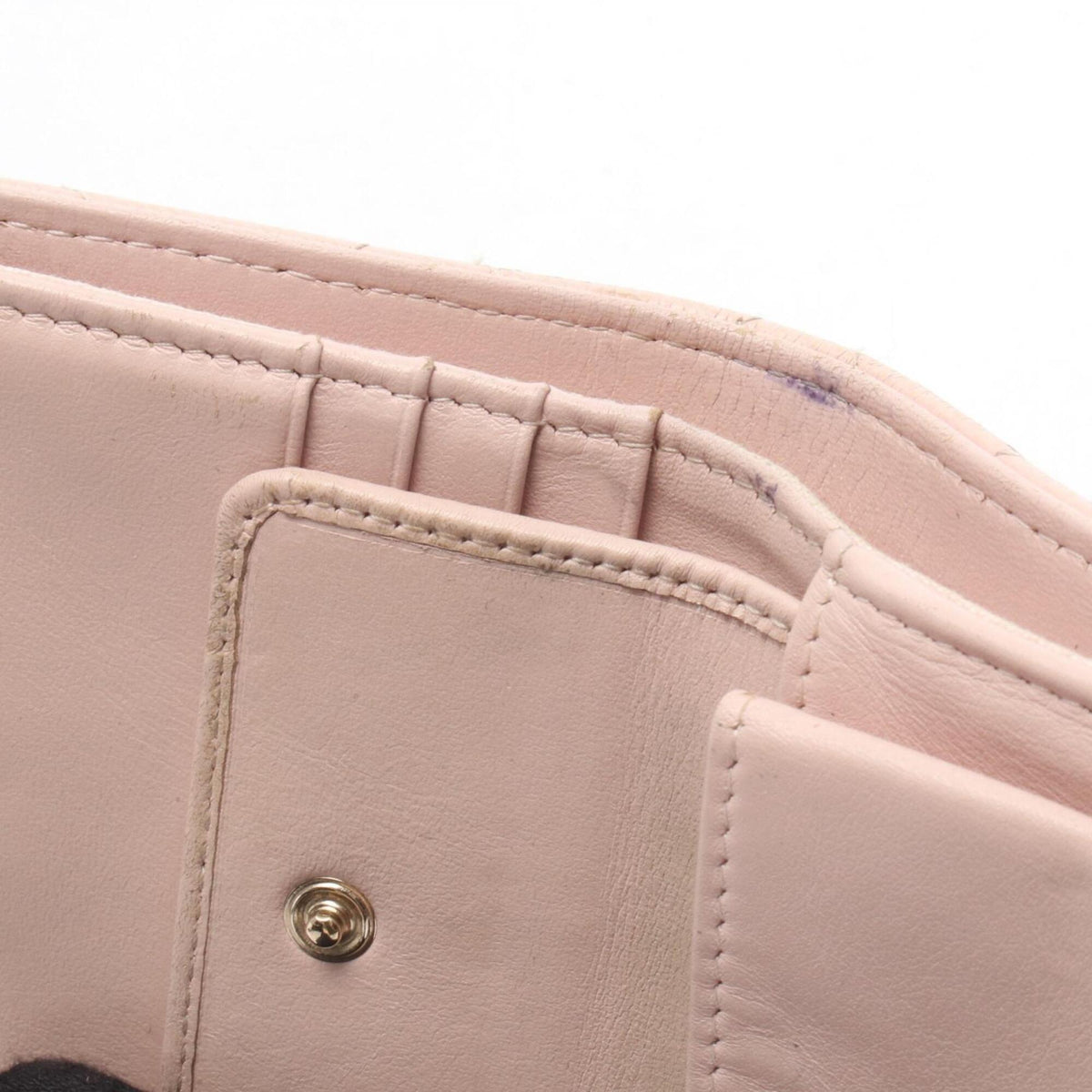 Chanel Pink Grained Calfskin Wallet (Bi-Fold) (Pre-Owned)