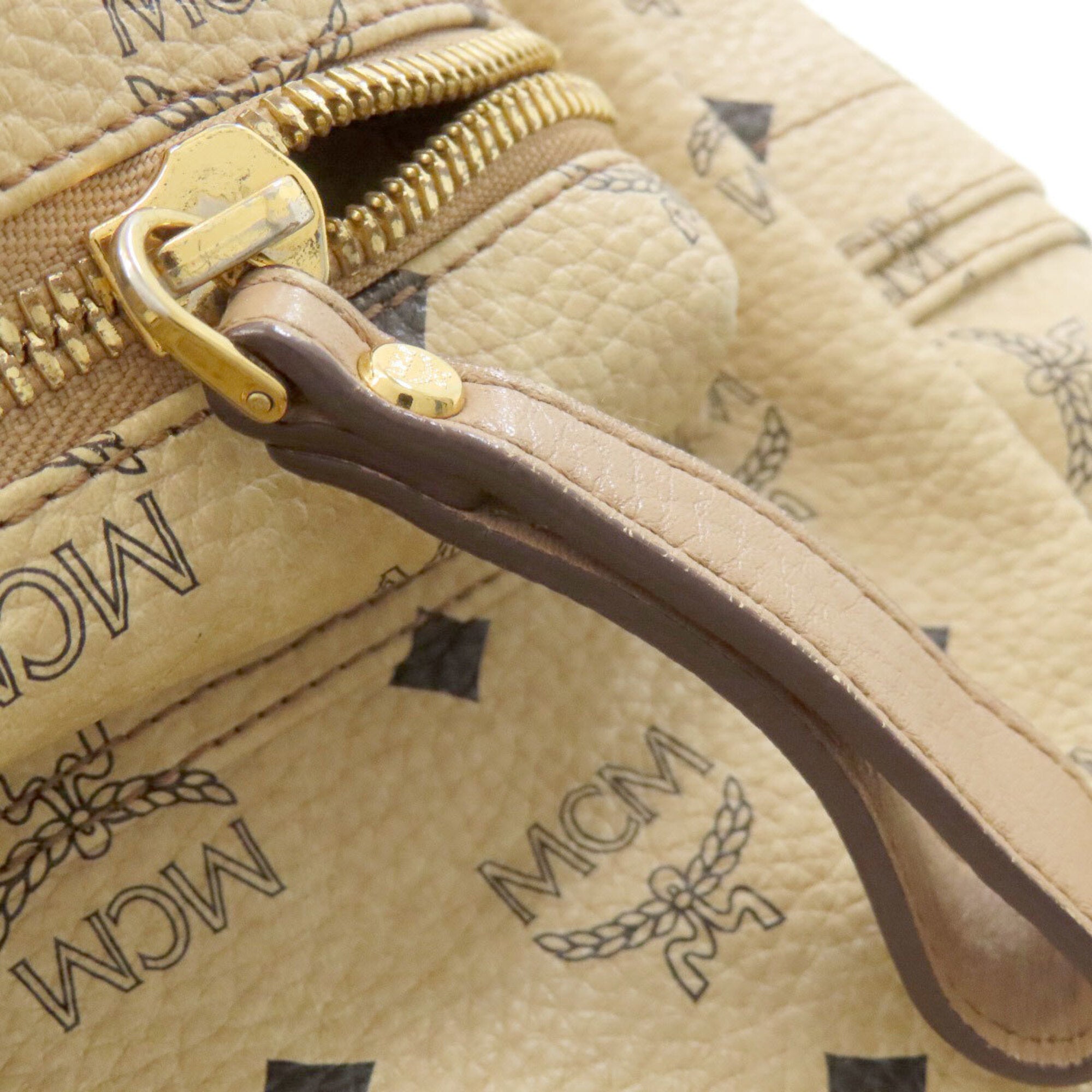 Mcm Beige Pvc Backpack (Pre-Owned)
