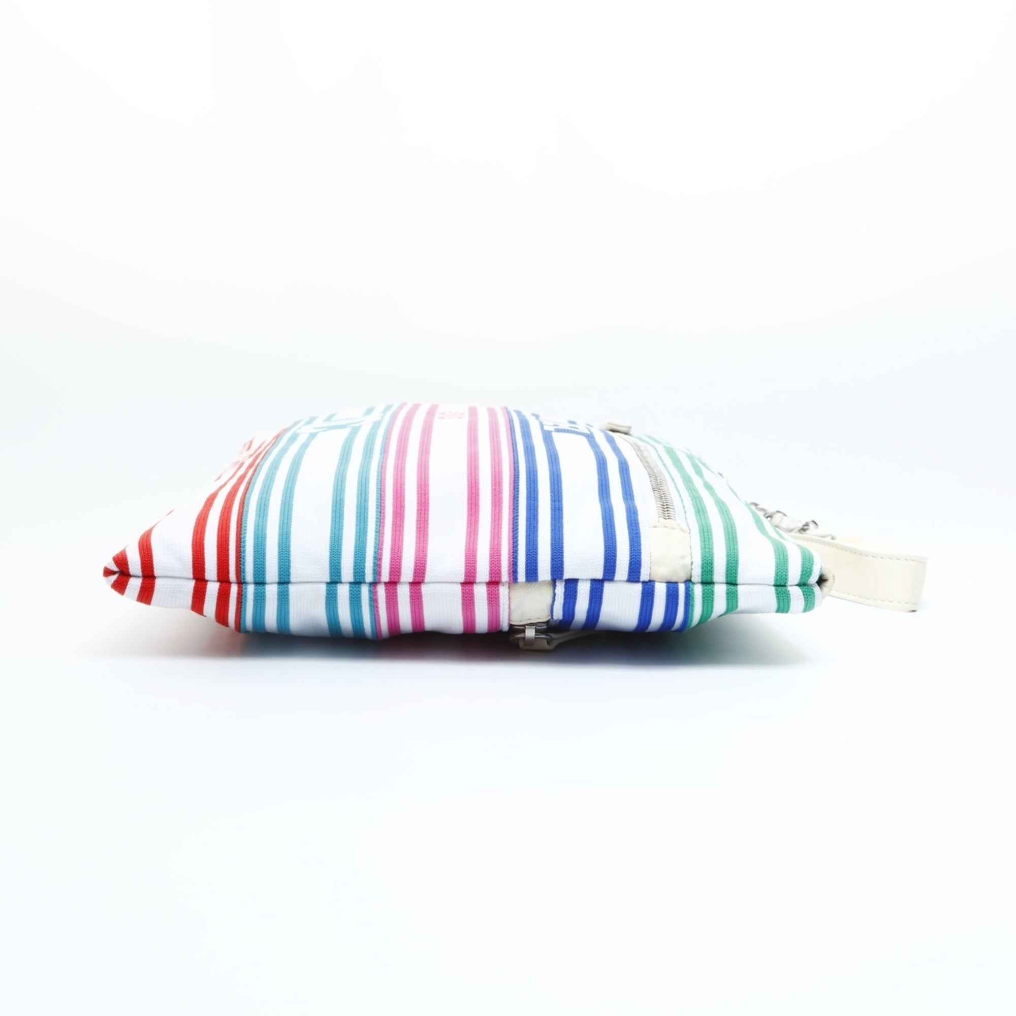 Chanel Multi-Color Cotton Canvas Clutch Bag (Pre-Owned)