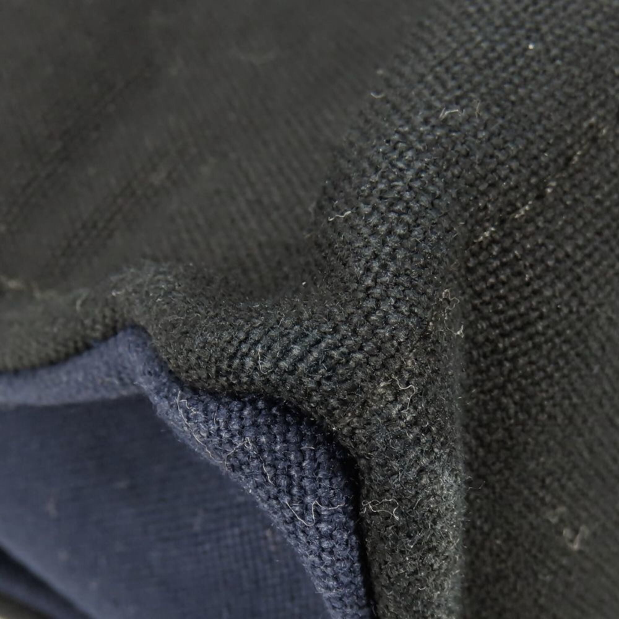 Hermes Black Navy Canvas Tote Bag (Pre-Owned)