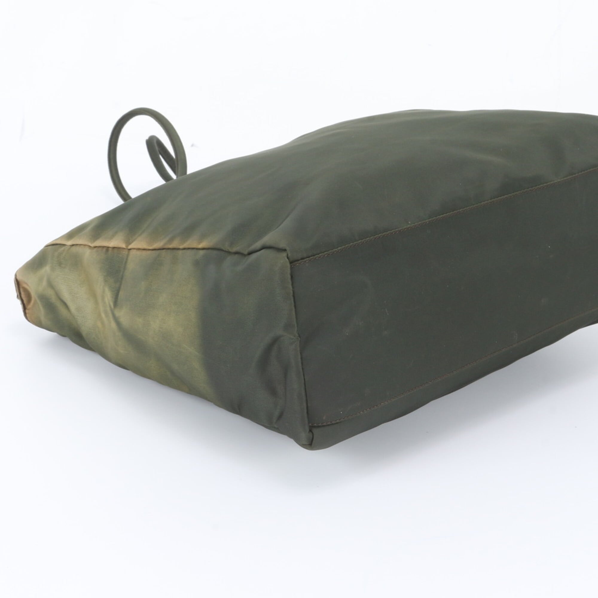Prada Green Khaki Handbag Shoulder Bag Tote Bag (Pre-Owned)