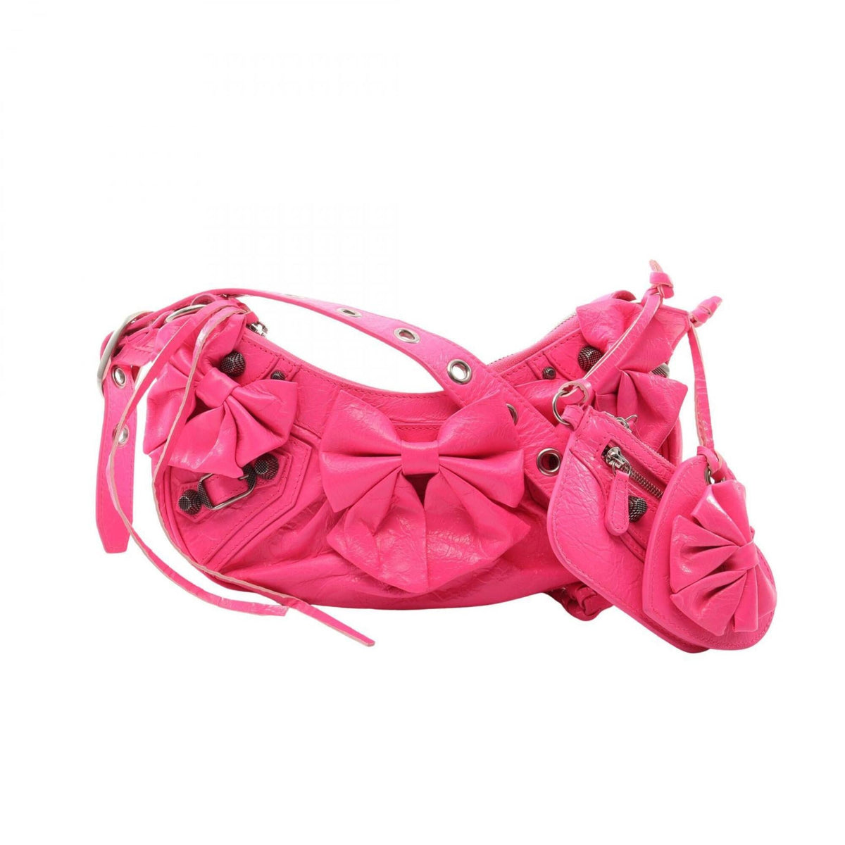 Balenciaga Pink Leather Handbag Pouch Shoulder Bag (Pre-Owned)