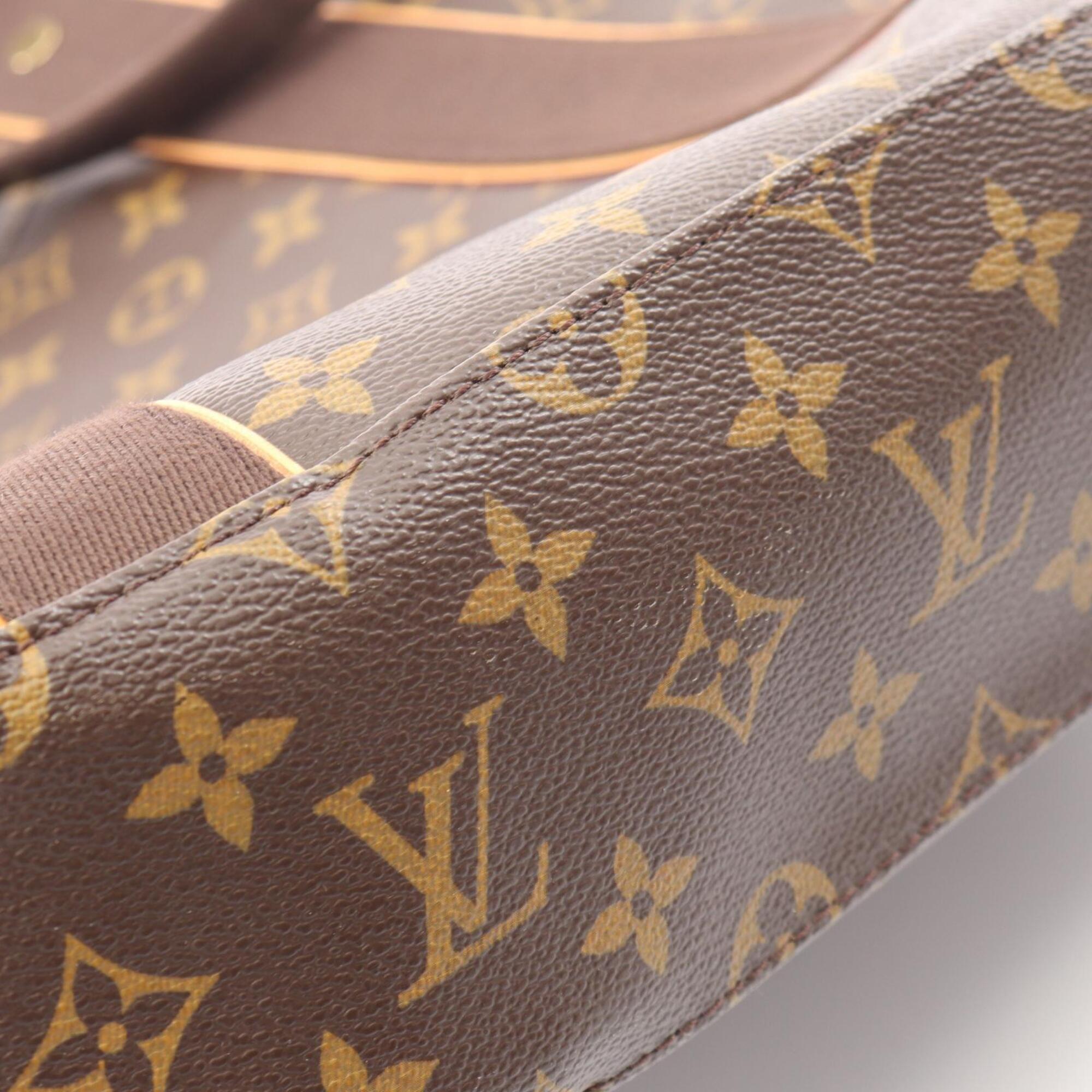 Louis Vuitton Brown Monogram Coated Canvas Leather Handbag Tote Bag (Pre-Owned)