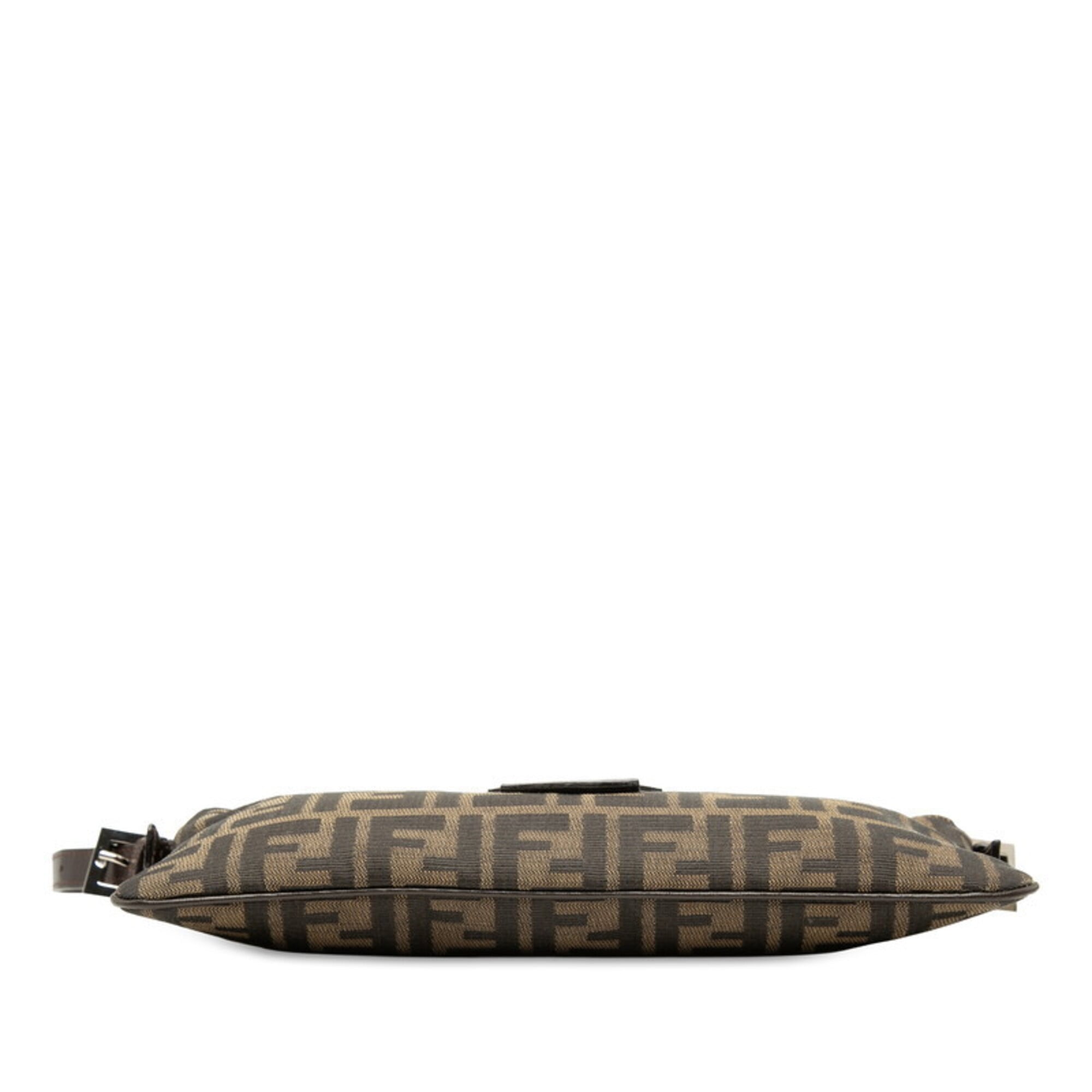 Fendi Brown Canvas Leather Shoulder Bag (Pre-Owned)