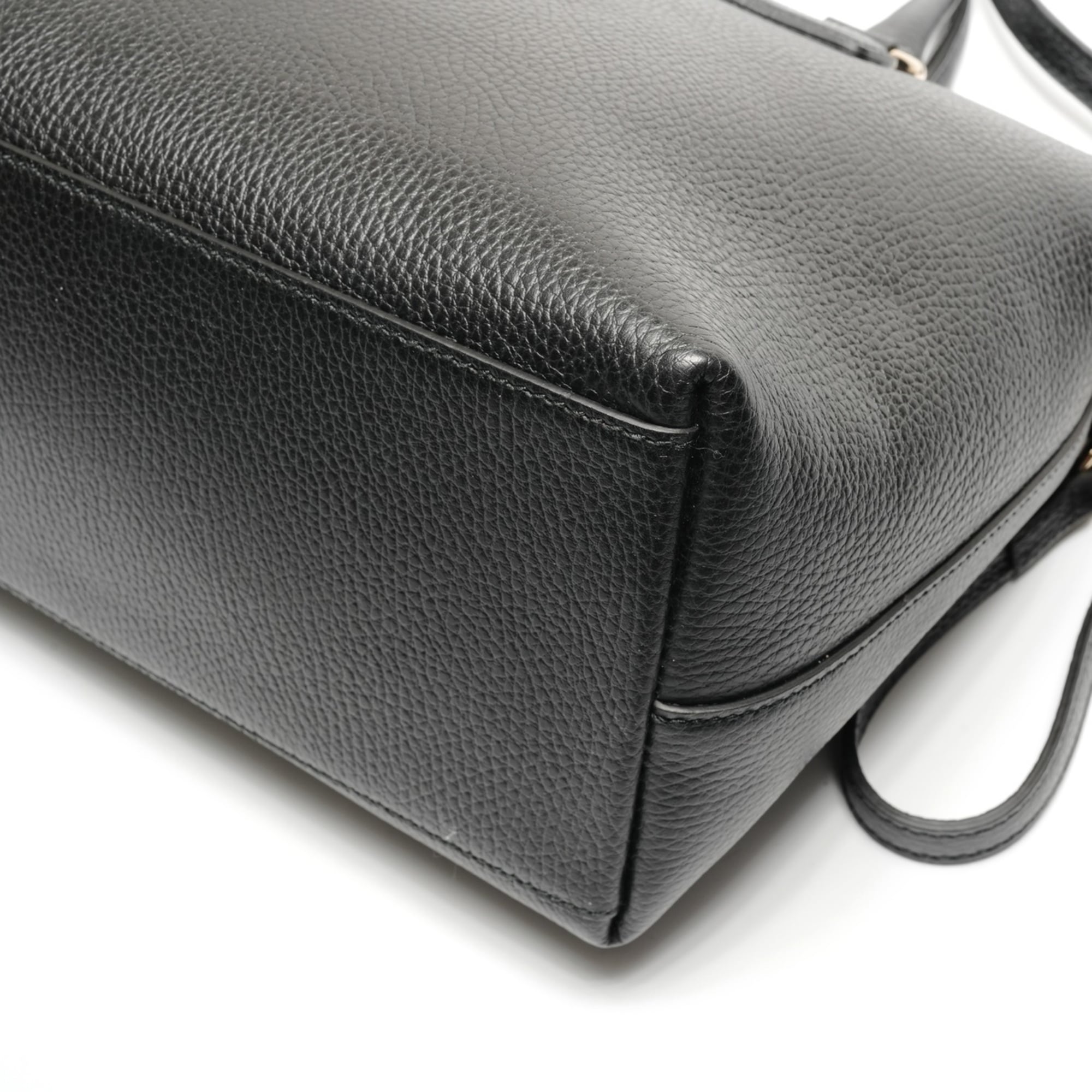 Gucci Black Leather Tote Bag (Pre-Owned)