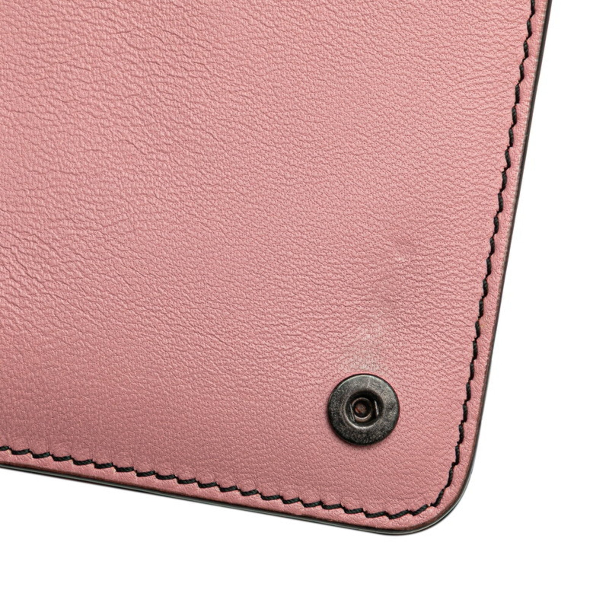 Bottega Veneta Intrecciato Pink Leather Shoulder Bag (Pre-Owned)