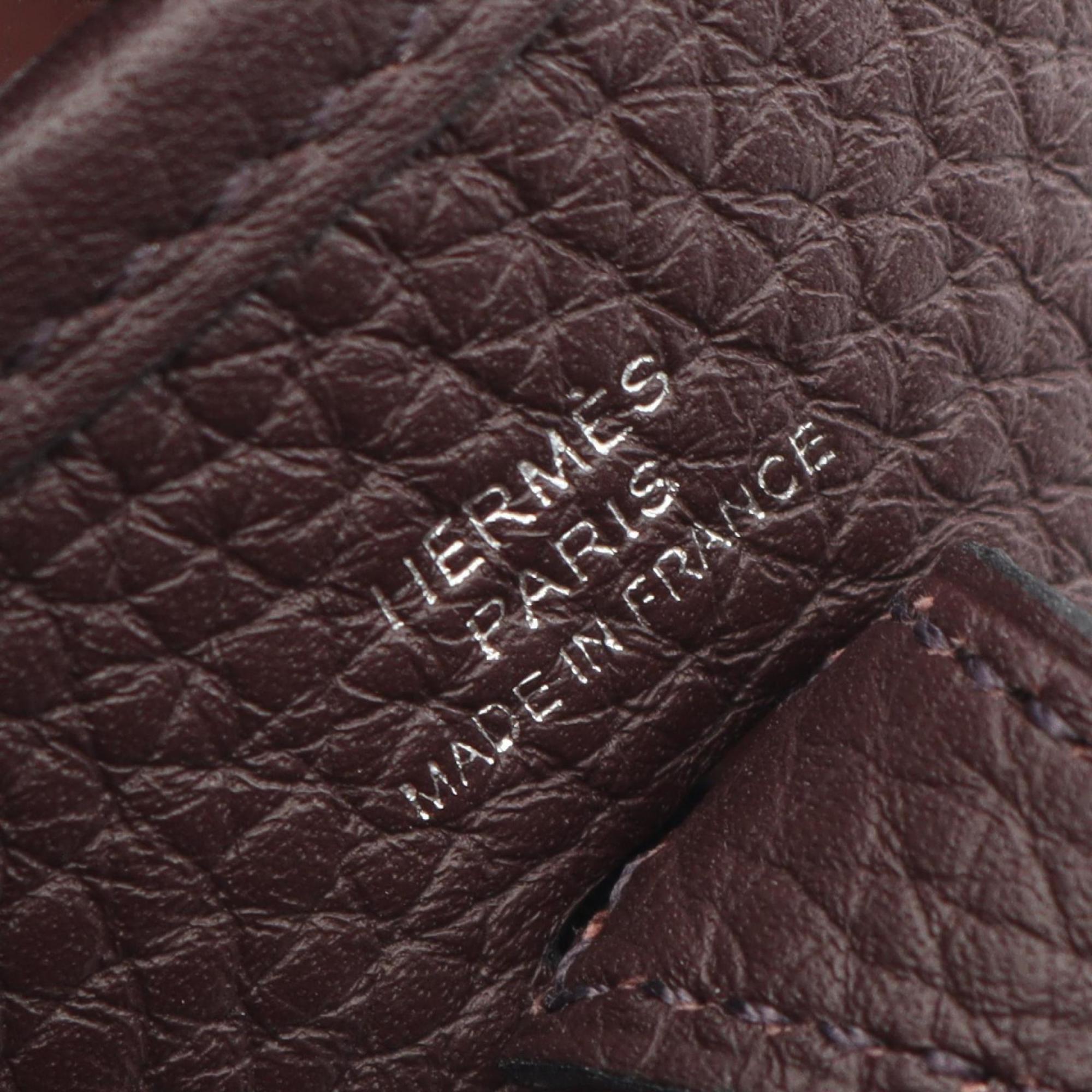 Hermes Bordeaux Taurillon Clemence Leather Leather Shoulder Bag (Pre-Owned)