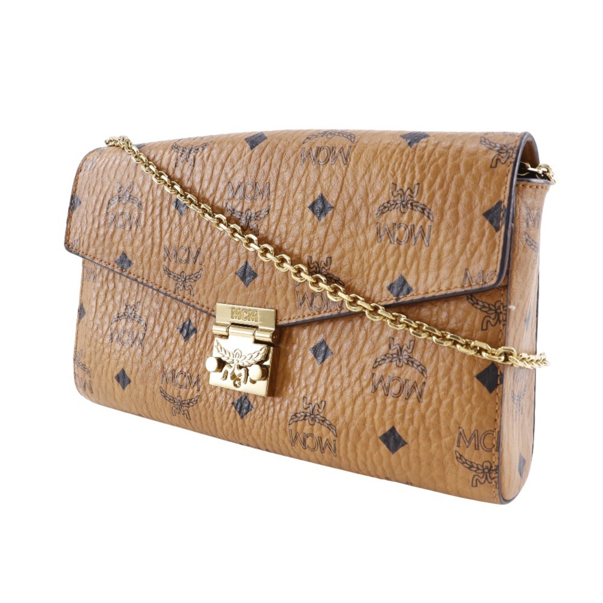 Mcm Brown Pvc Leather Shoulder Bag (Pre-Owned)