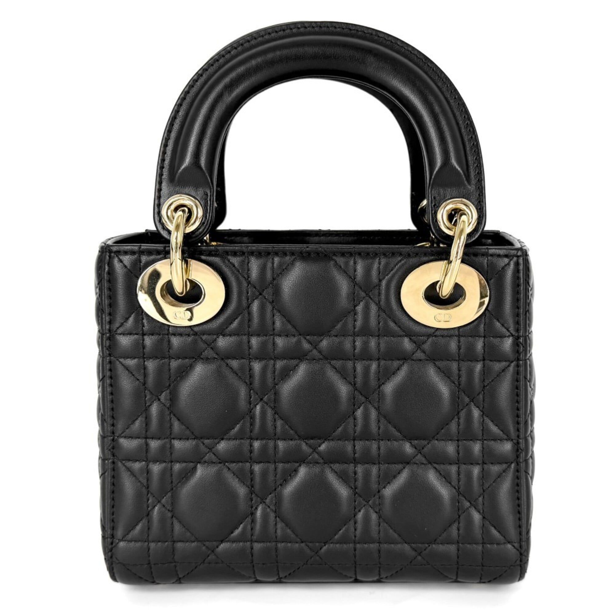 Christian Dior Black White Leather Handbag (Pre-Owned)
