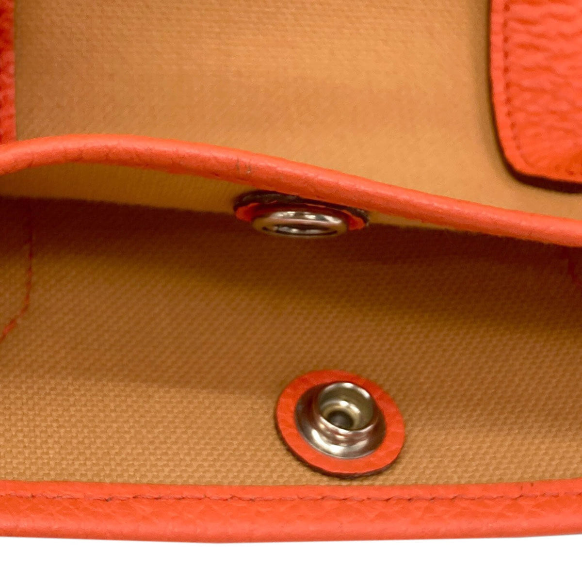 Hermes Orange Negonda Leather Canvas Tote Bag (Pre-Owned)