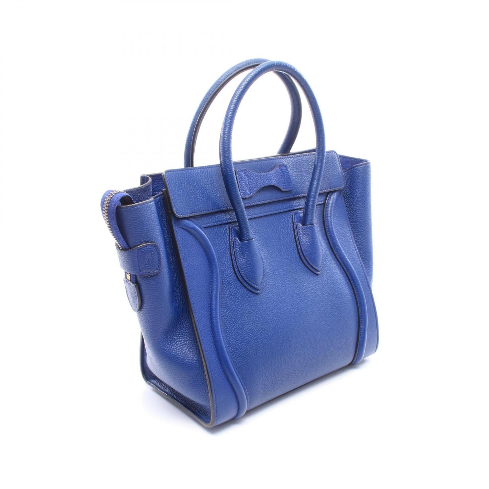 Celine Blue Leather Handbag Tote Bag (Pre-Owned)