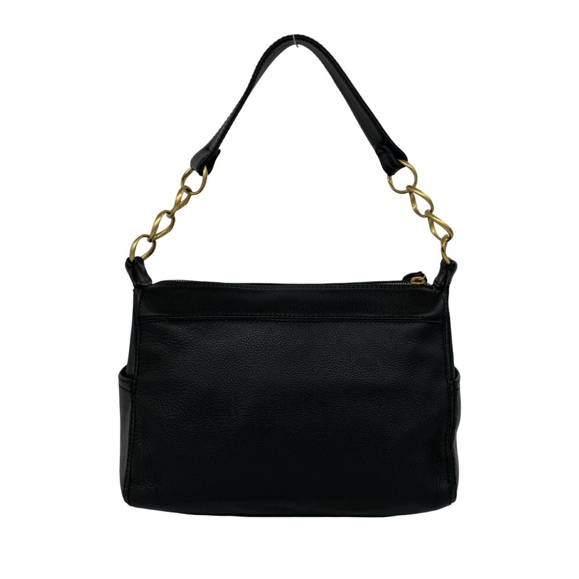 Chanel Black Leather Shoulder Bag Tote Bag (Pre-Owned)